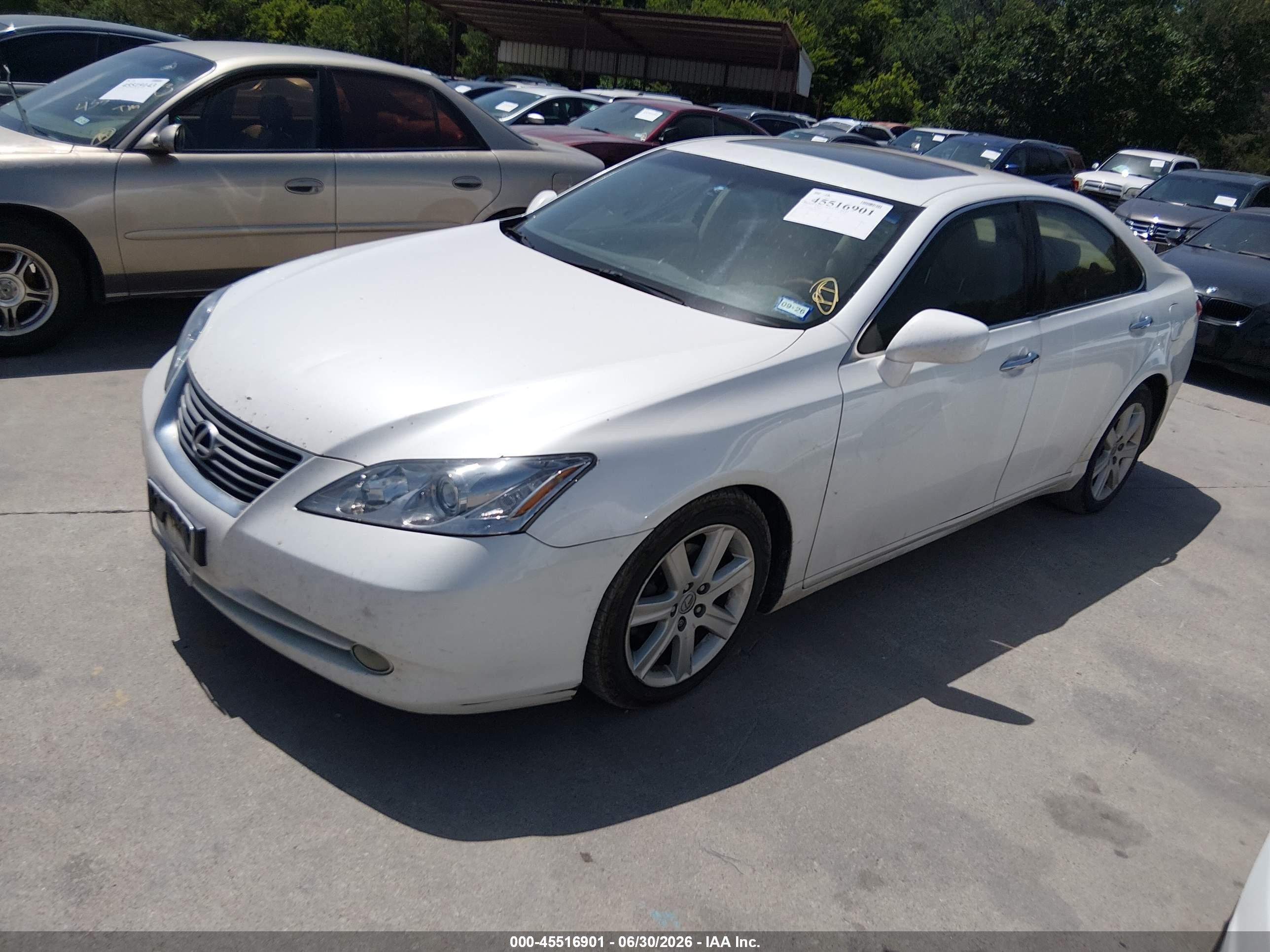 2008 Lexus Es 350   White vin: JTHBJ46G382179831