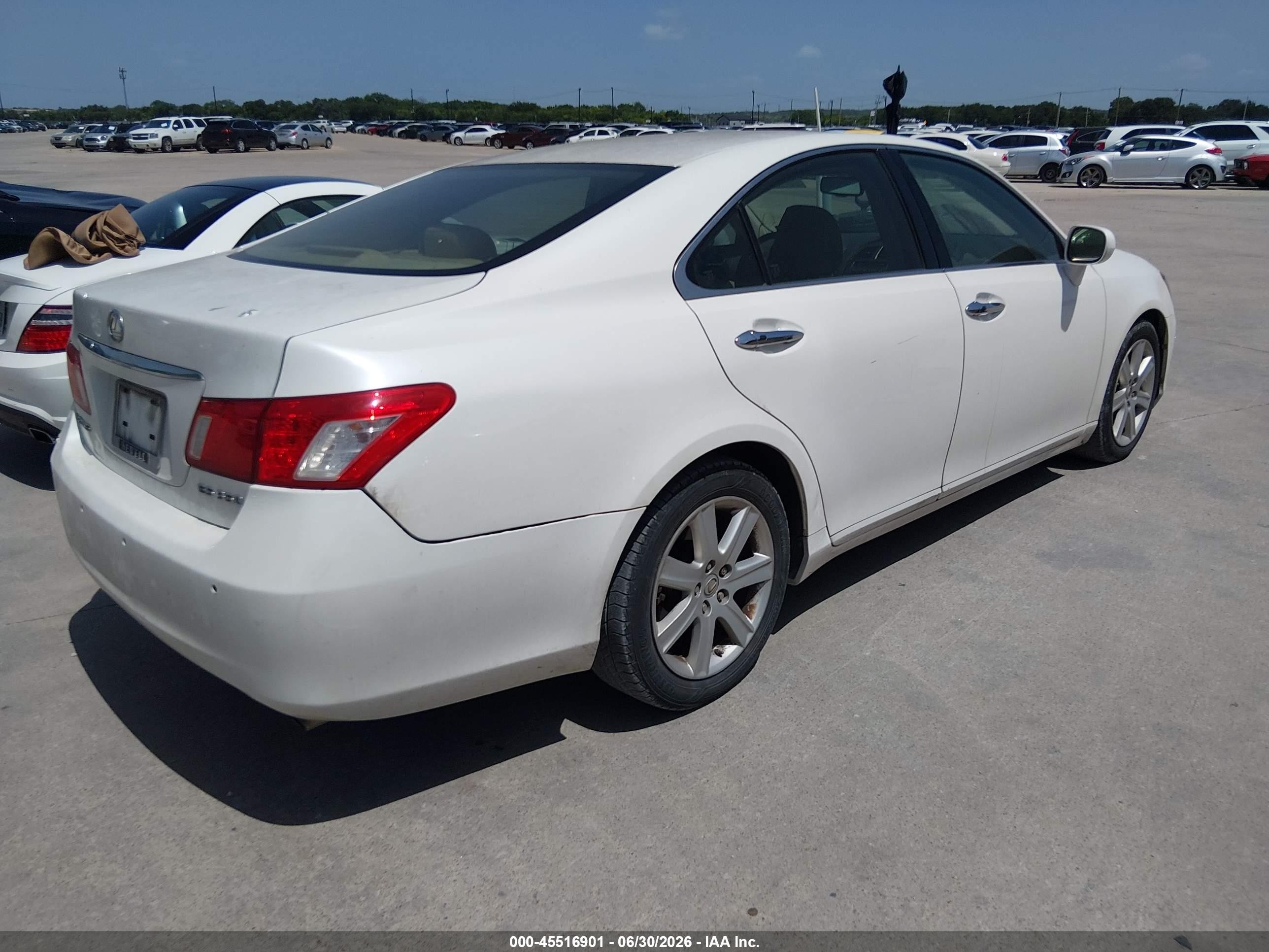 2008 Lexus Es 350   White vin: JTHBJ46G382179831
