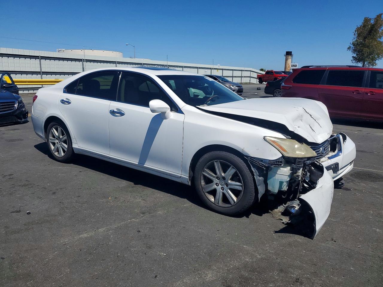 2008 Lexus Es 350 White vin: JTHBJ46G382187590