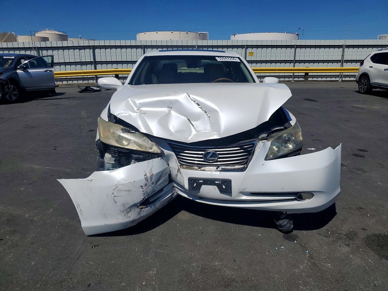 2008 Lexus Es 350 White vin: JTHBJ46G382187590