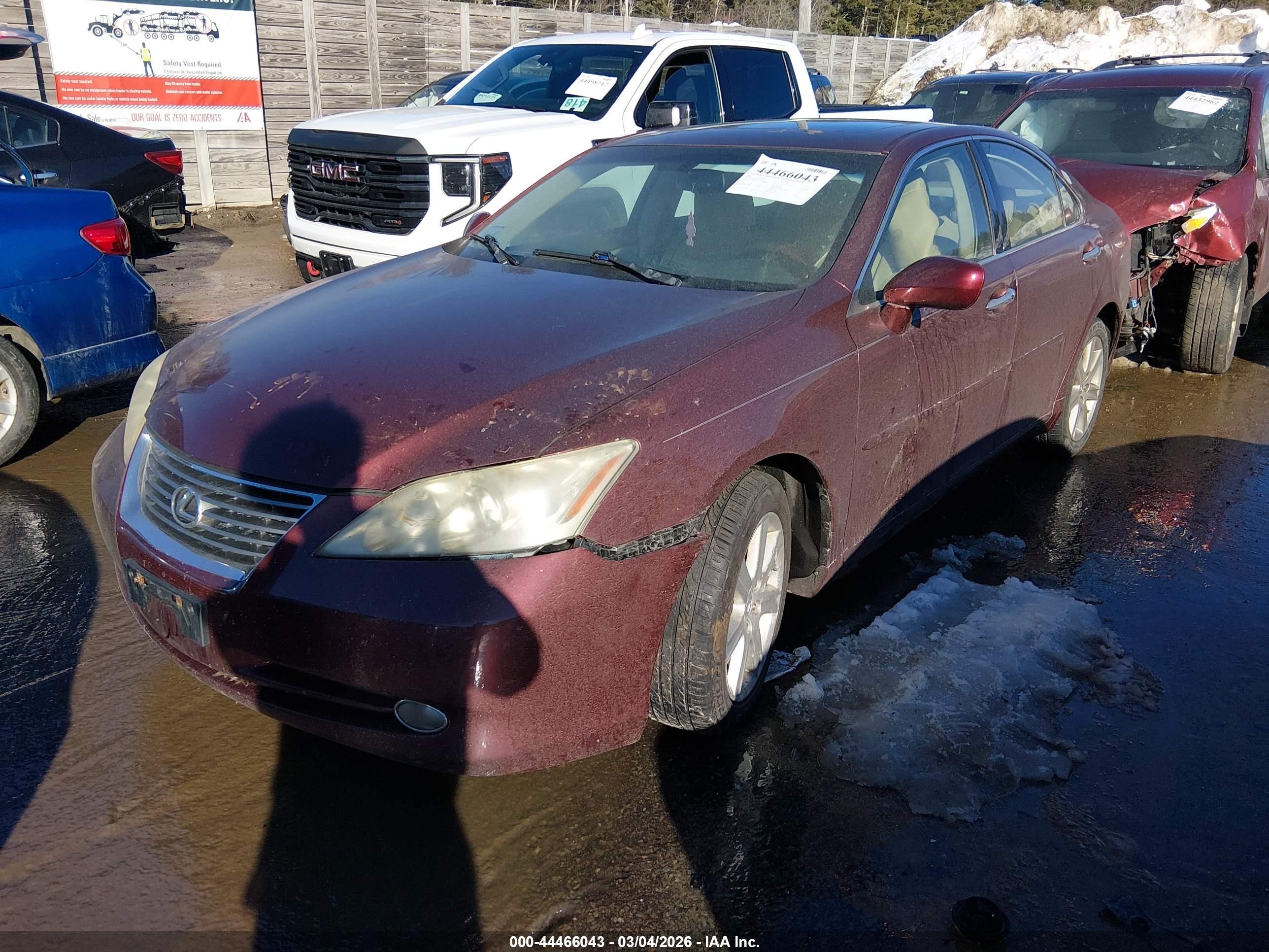 2008 Lexus Es 350 Красный vin: JTHBJ46G382194409