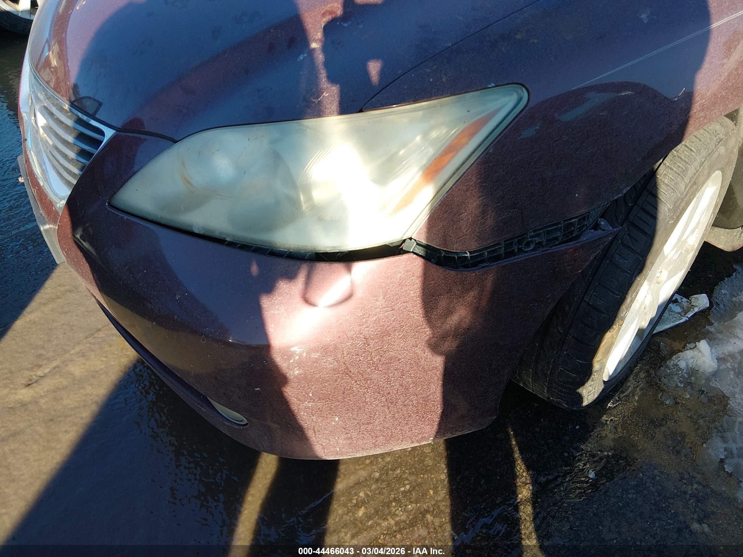 2008 Lexus Es 350 Красный vin: JTHBJ46G382194409