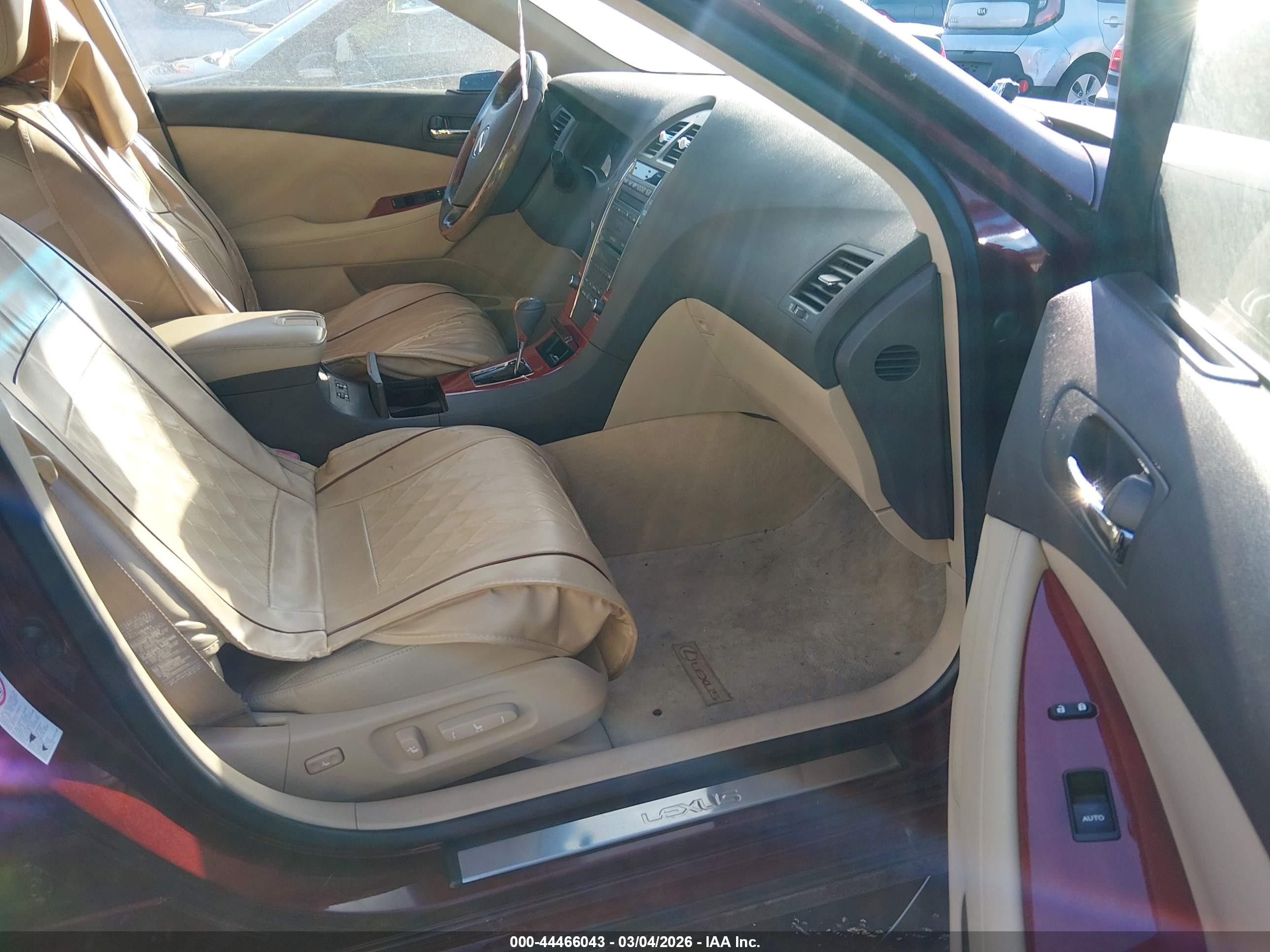 2008 Lexus Es 350 Красный vin: JTHBJ46G382194409