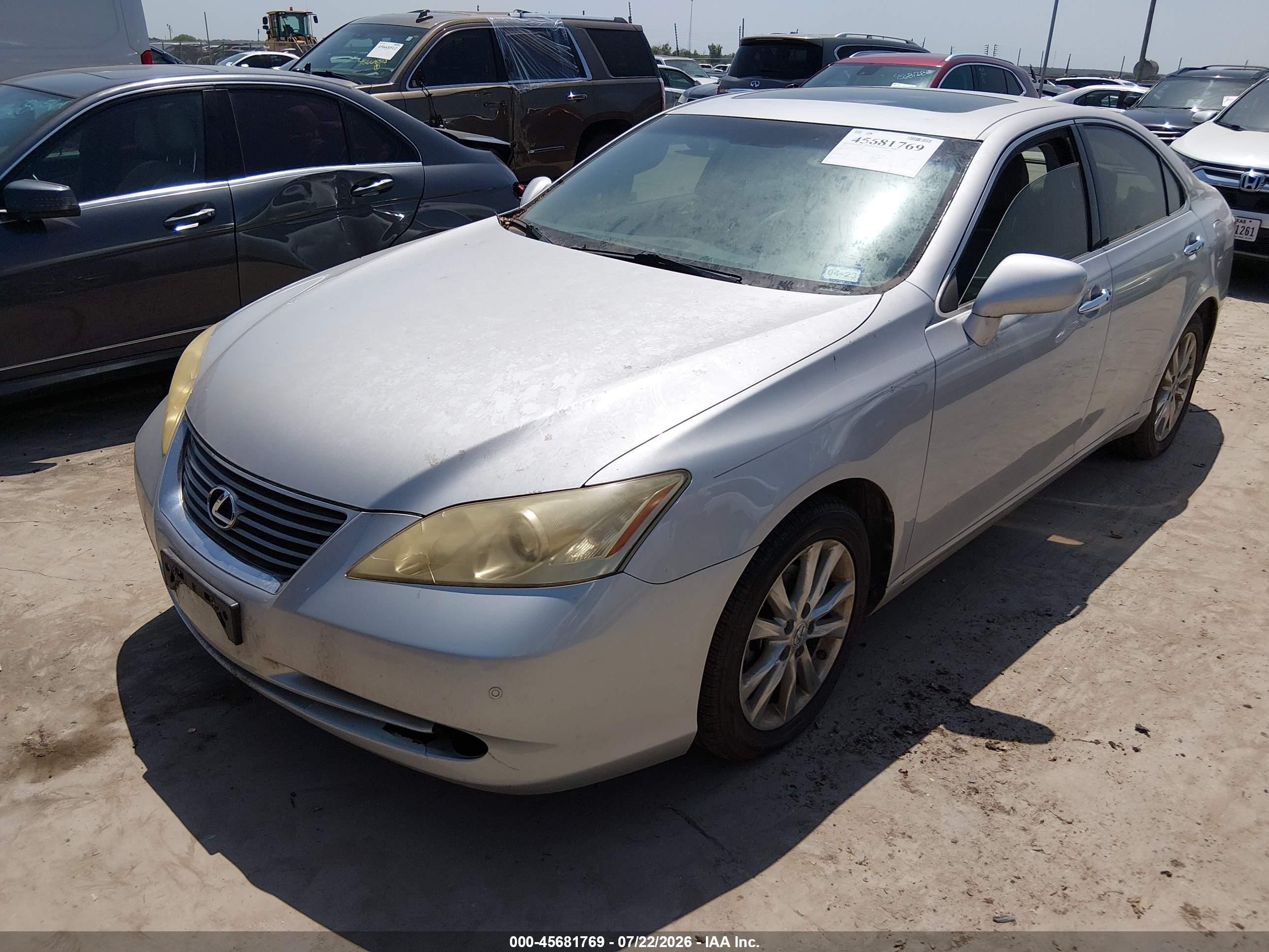 2008 Lexus Es 350 Silver vin: JTHBJ46G382224198