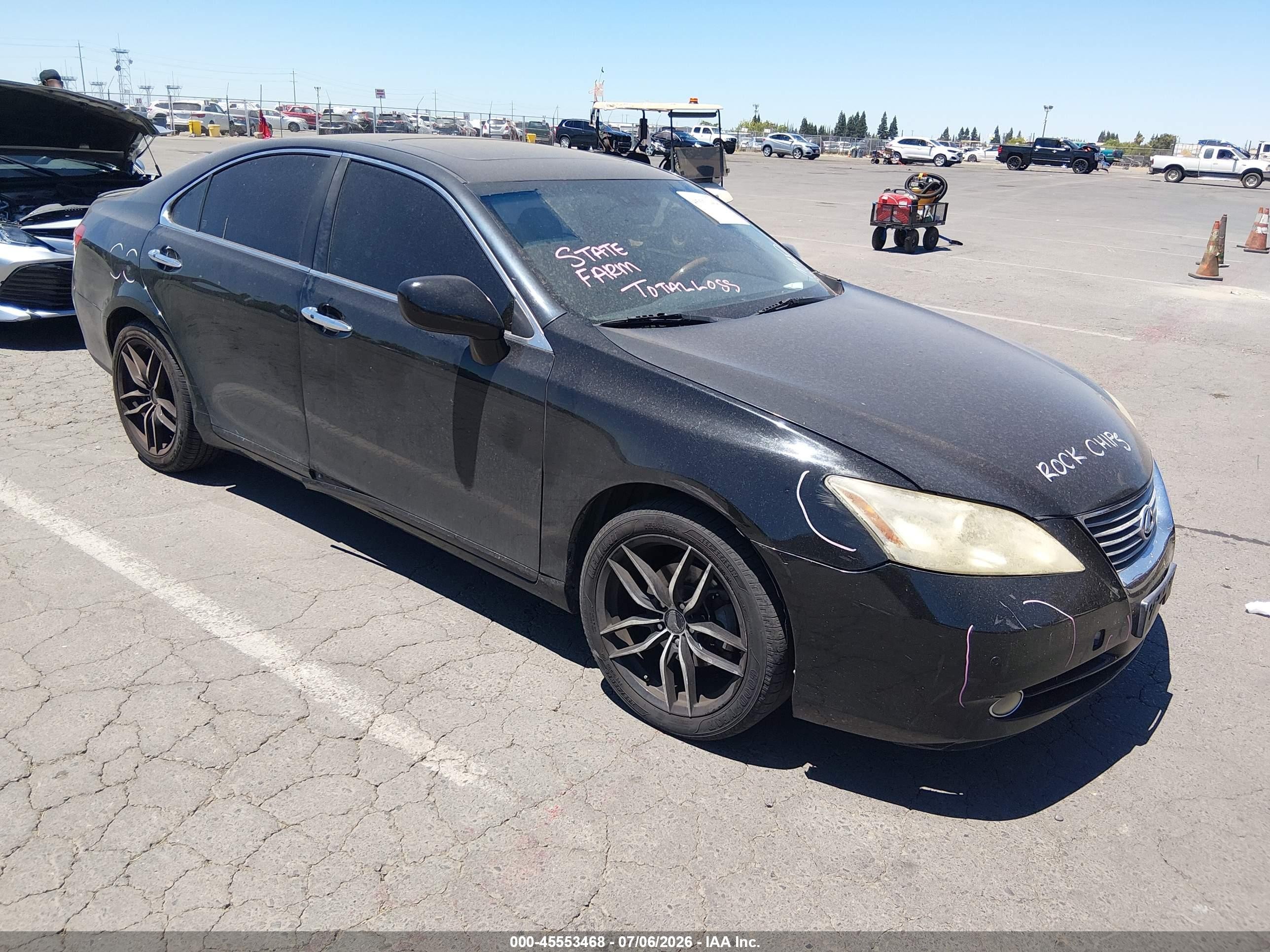 2008 Lexus Es 350 Black vin: JTHBJ46G382239123