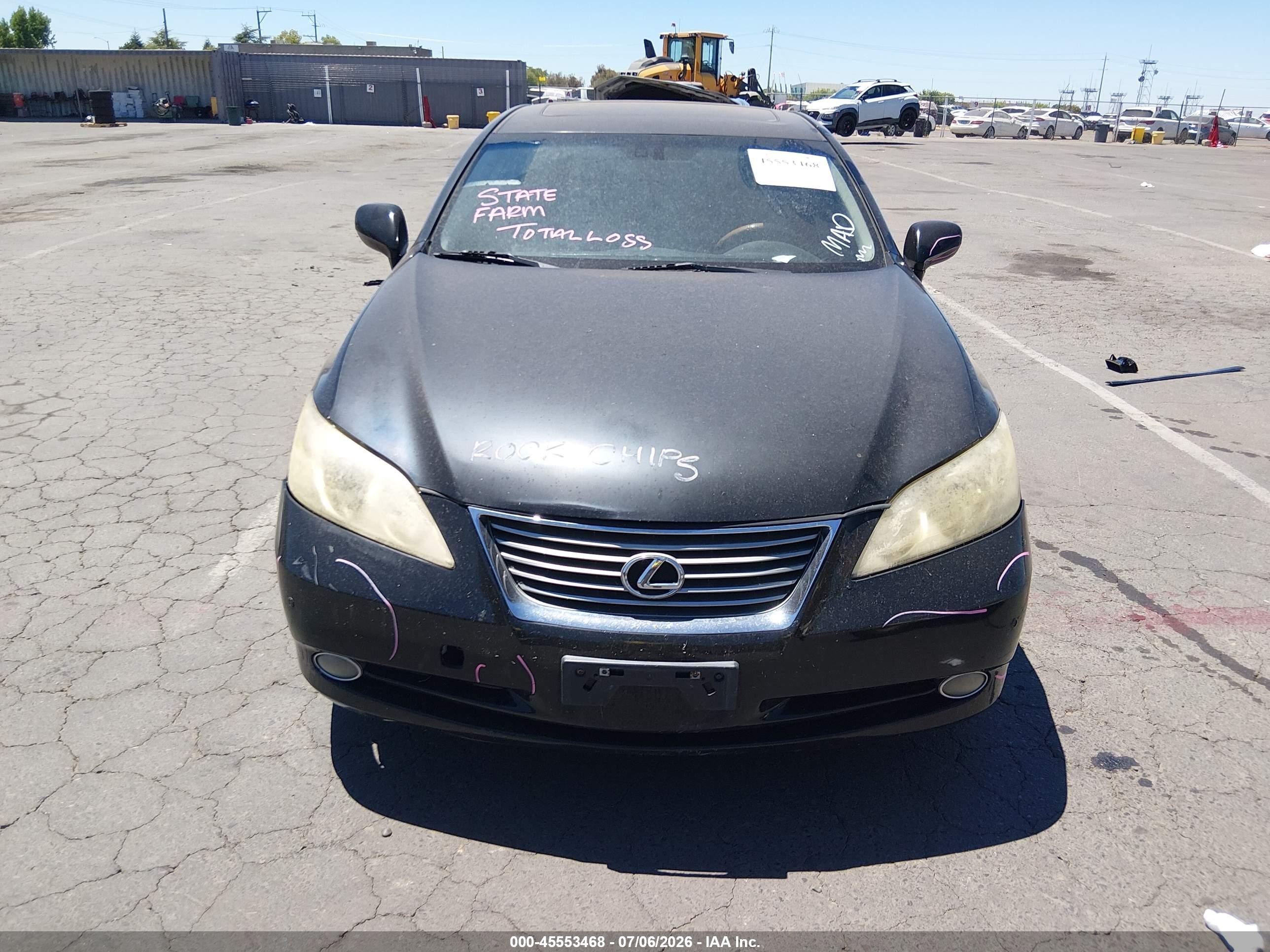 2008 Lexus Es 350   Black vin: JTHBJ46G382239123