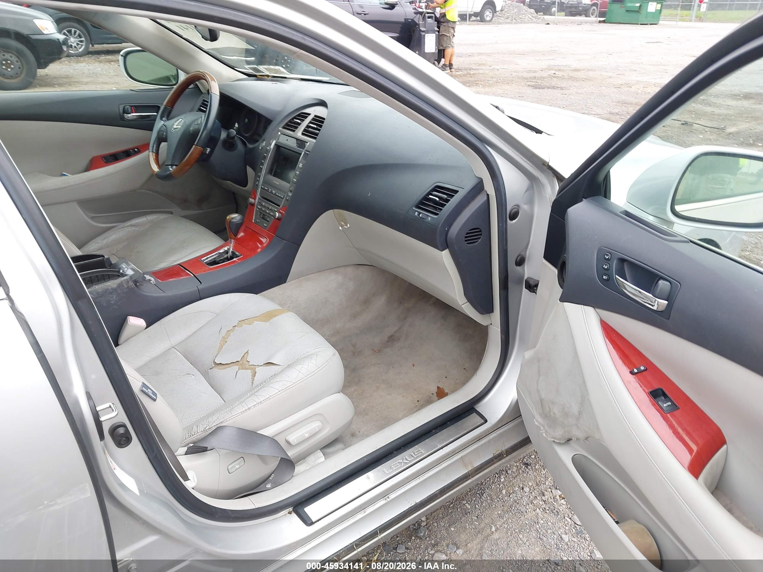 2008 Lexus Es 350   Серебряный vin: JTHBJ46G382254365