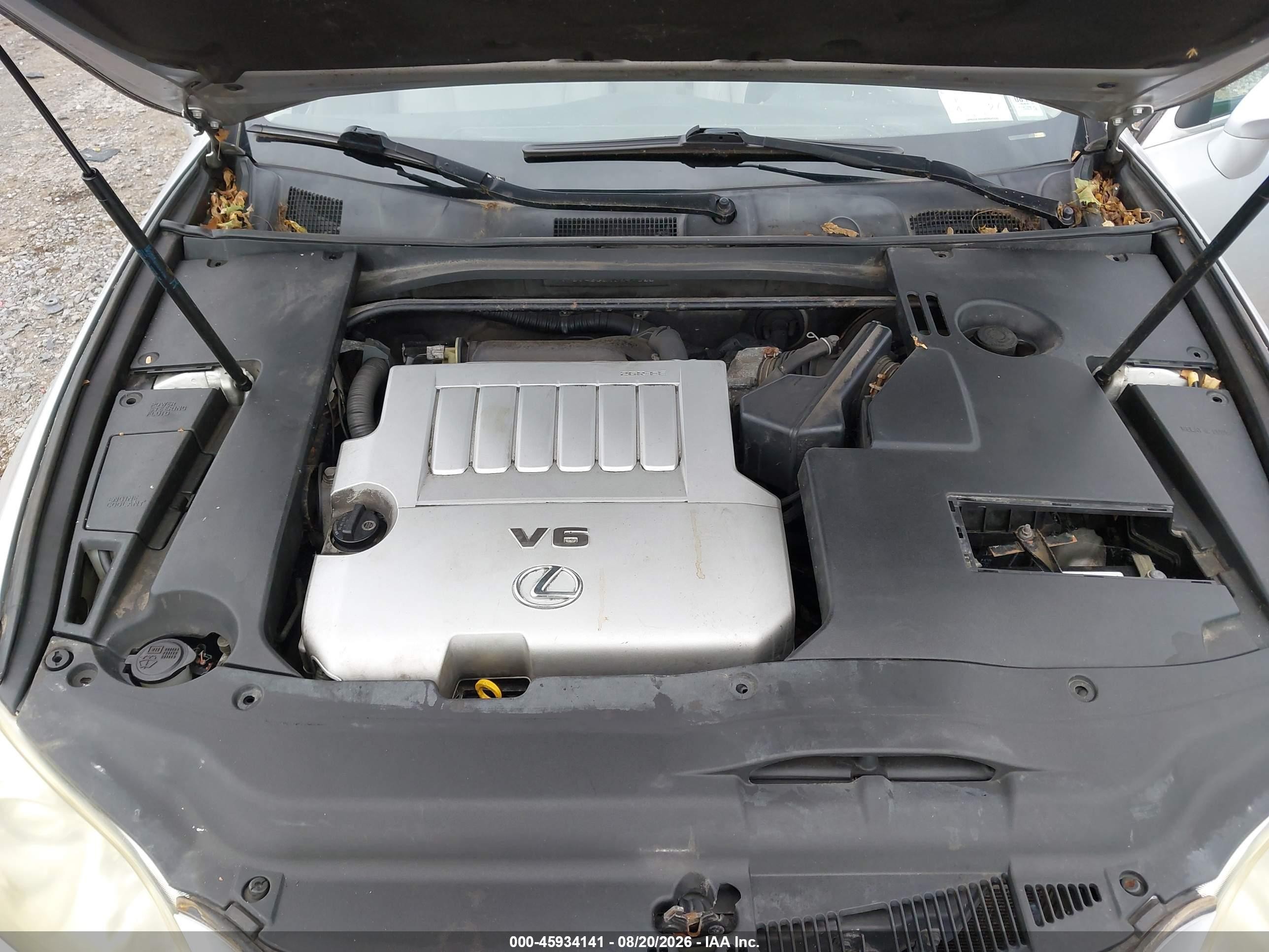 2008 Lexus Es 350   Серебряный vin: JTHBJ46G382254365