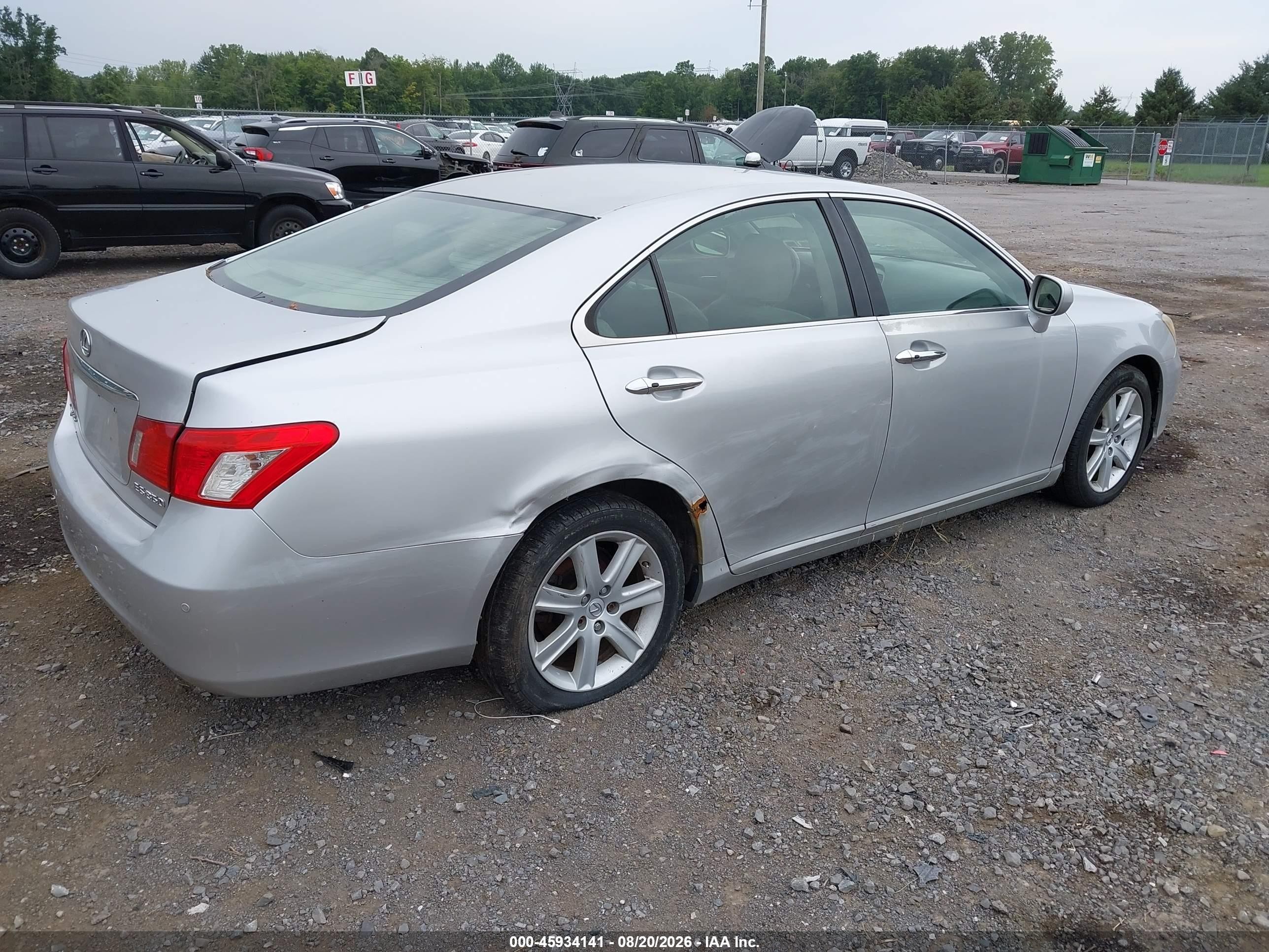 2008 Lexus Es 350   Серебряный vin: JTHBJ46G382254365