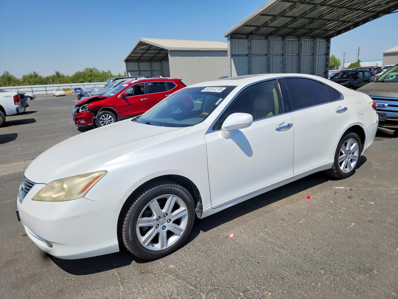 2008 Lexus Es 350 White vin: JTHBJ46G382255385