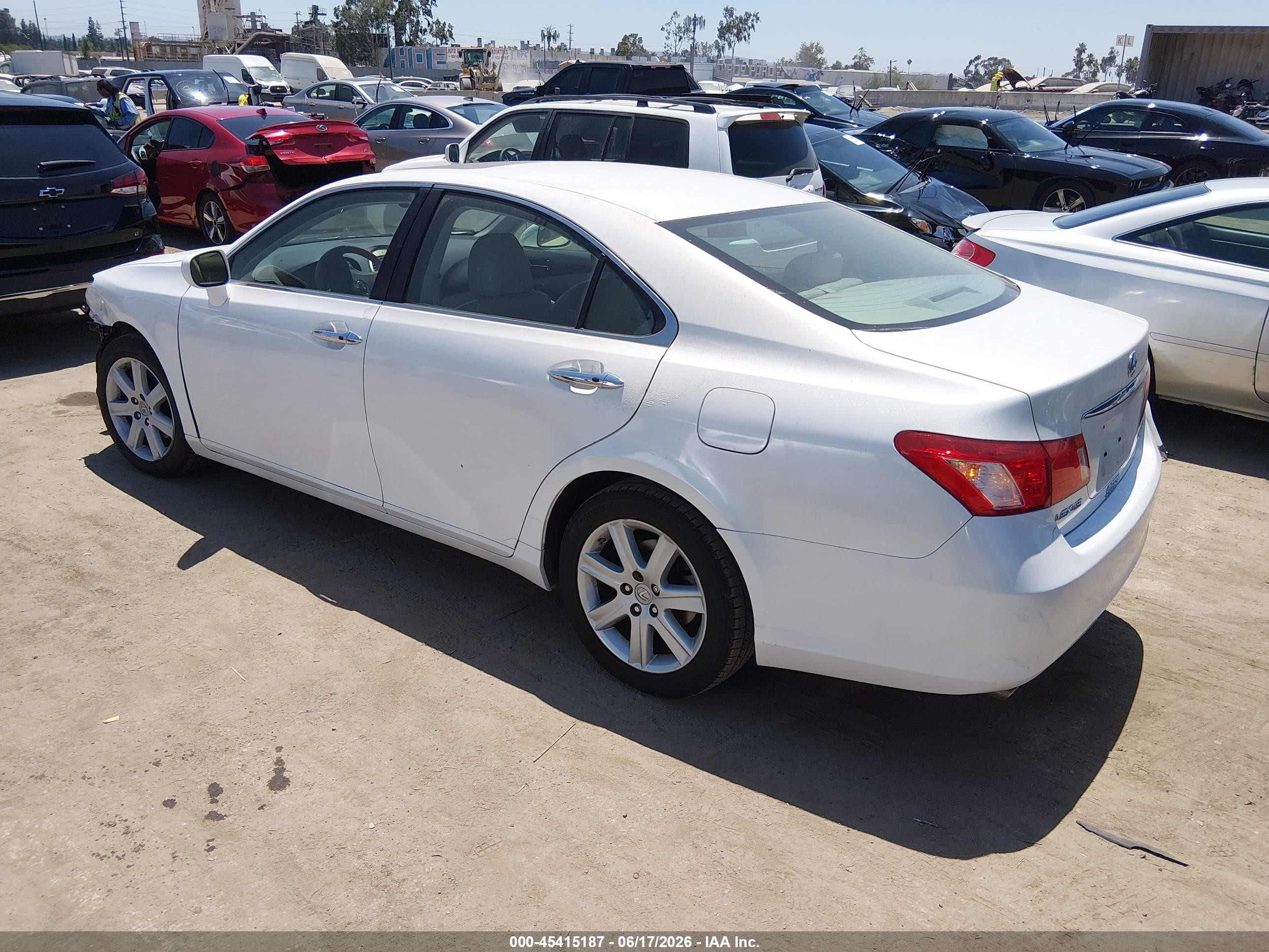 2008 Lexus Es 350 White vin: JTHBJ46G382257377