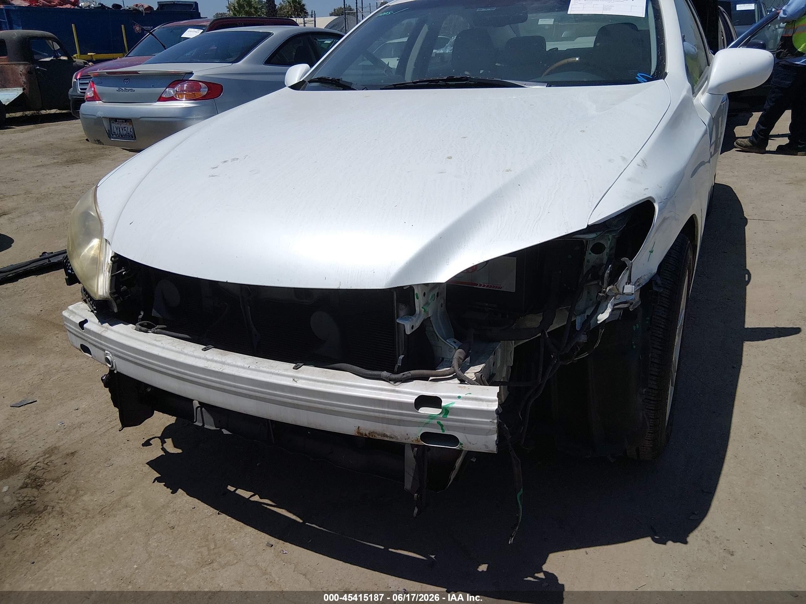 2008 Lexus Es 350 White vin: JTHBJ46G382257377