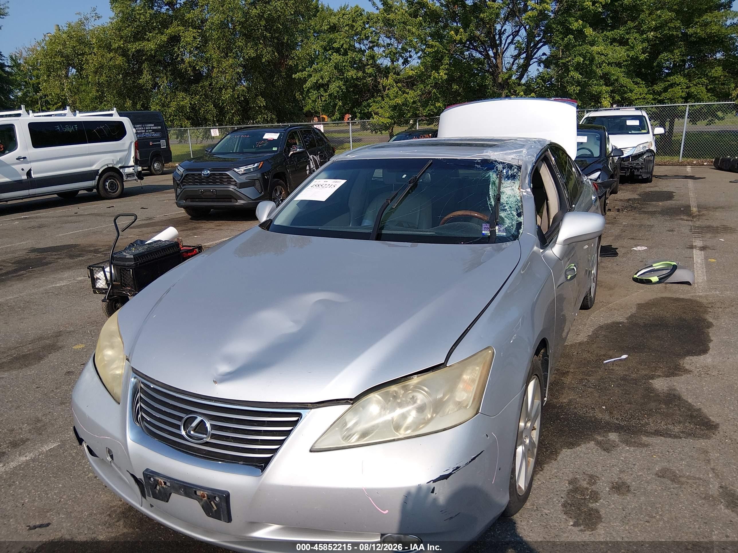 2008 Lexus Es 350   Серый vin: JTHBJ46G382260733