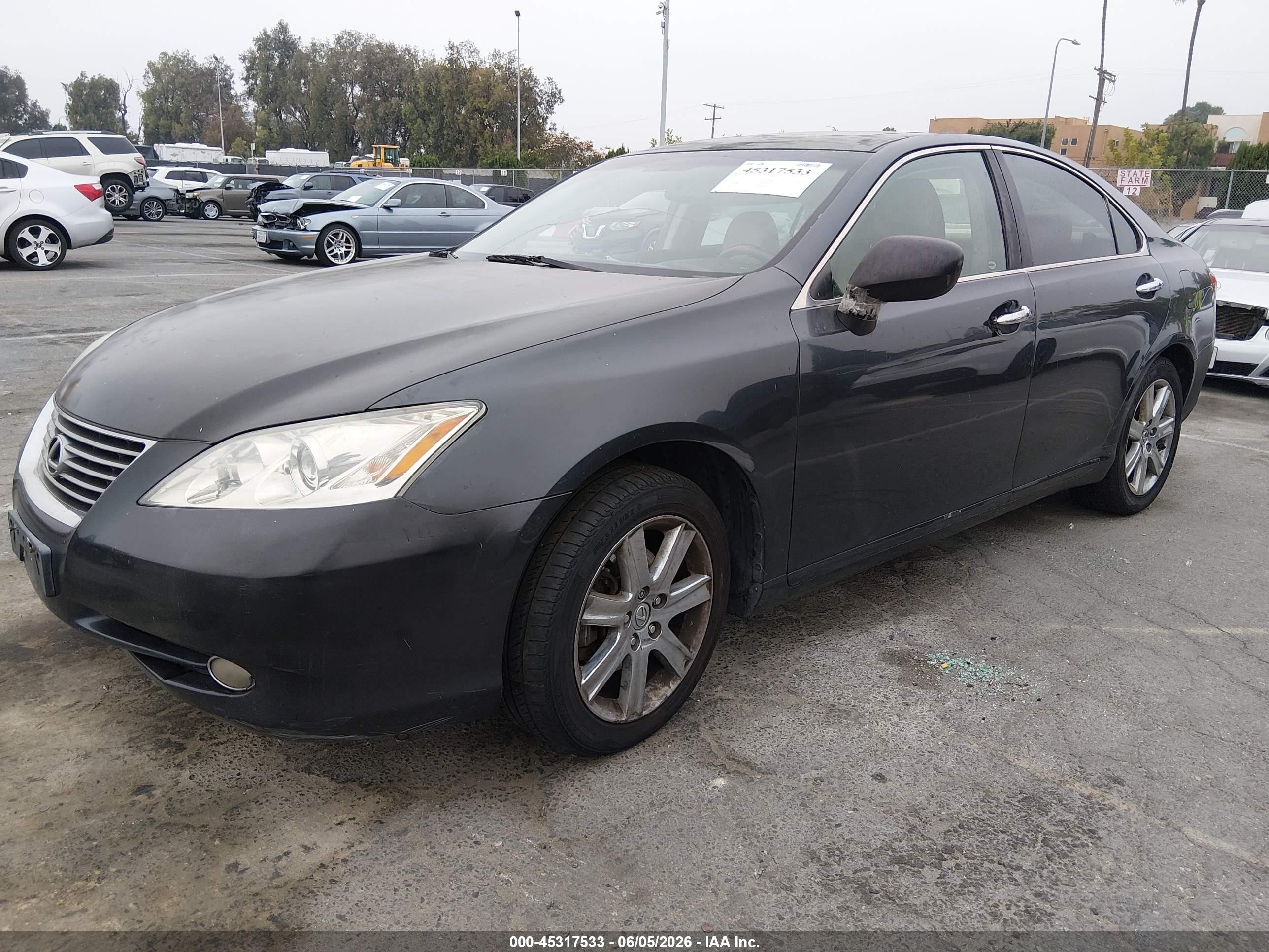 2008 Lexus Es 350   Black vin: JTHBJ46G382263809