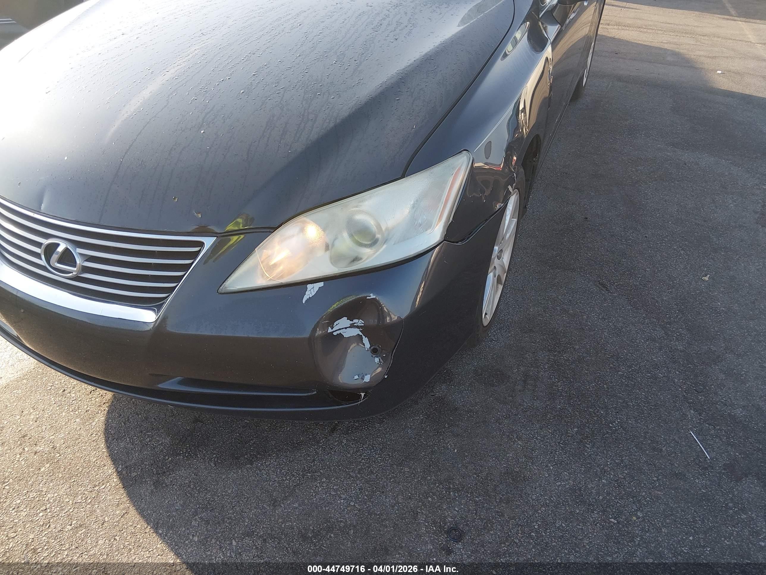 2008 Lexus Es 350   Серый vin: JTHBJ46G382269531