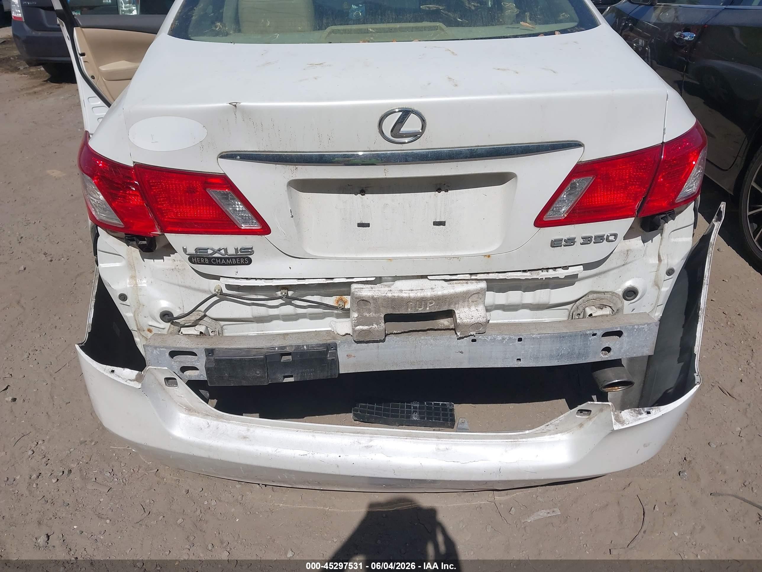 2008 Lexus Es 350   White vin: JTHBJ46G382269884