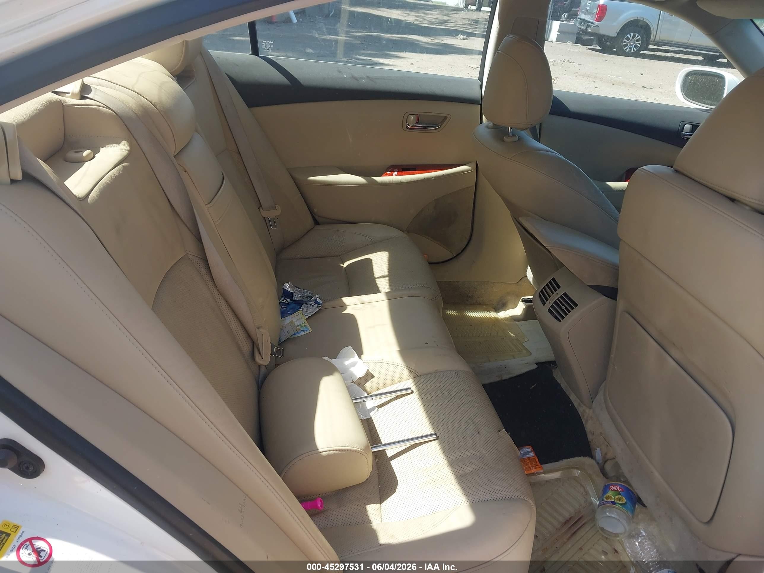 2008 Lexus Es 350   White vin: JTHBJ46G382269884