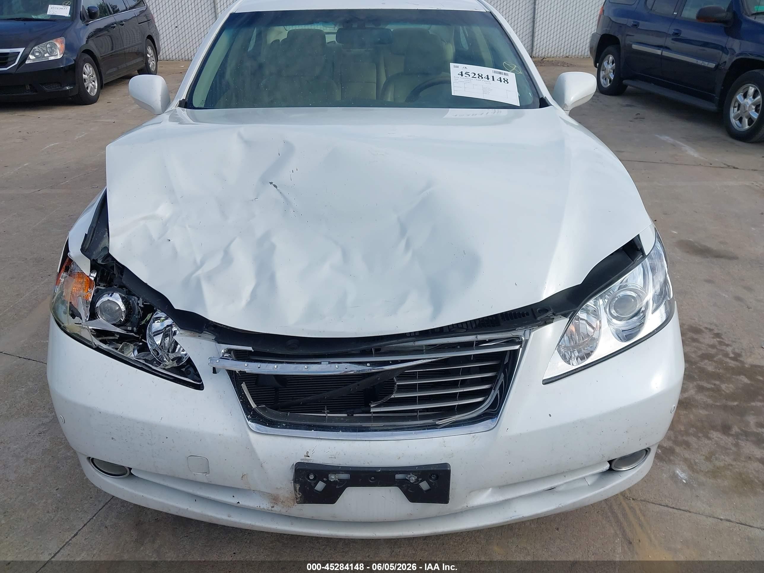 2009 Lexus Es 350   White vin: JTHBJ46G392298772