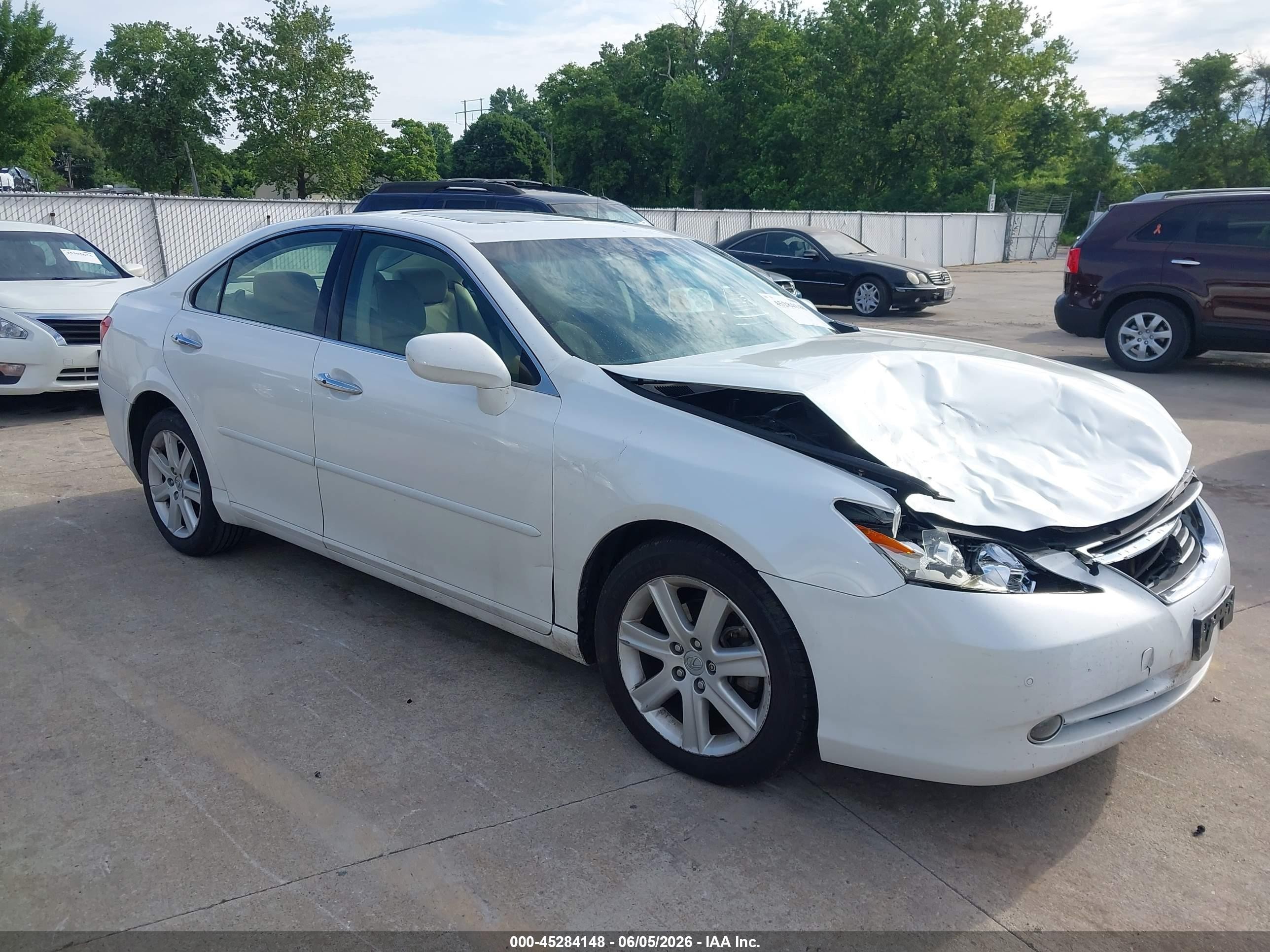 2009 Lexus Es 350   White vin: JTHBJ46G392298772