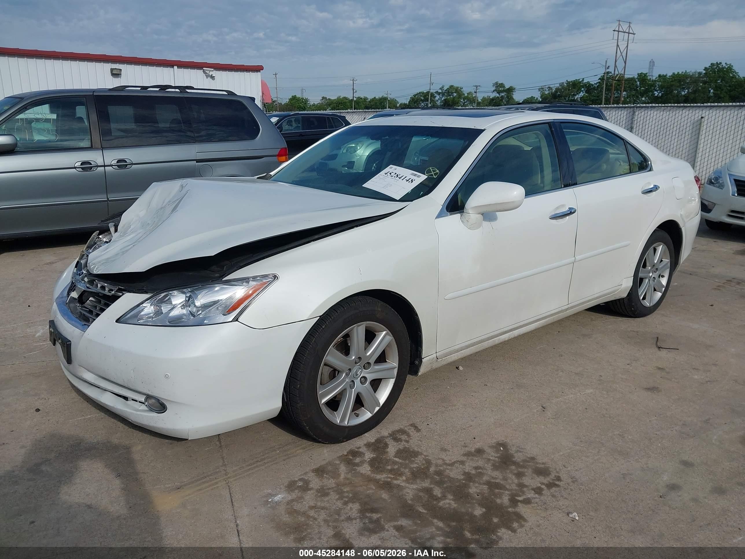 2009 Lexus Es 350   White vin: JTHBJ46G392298772