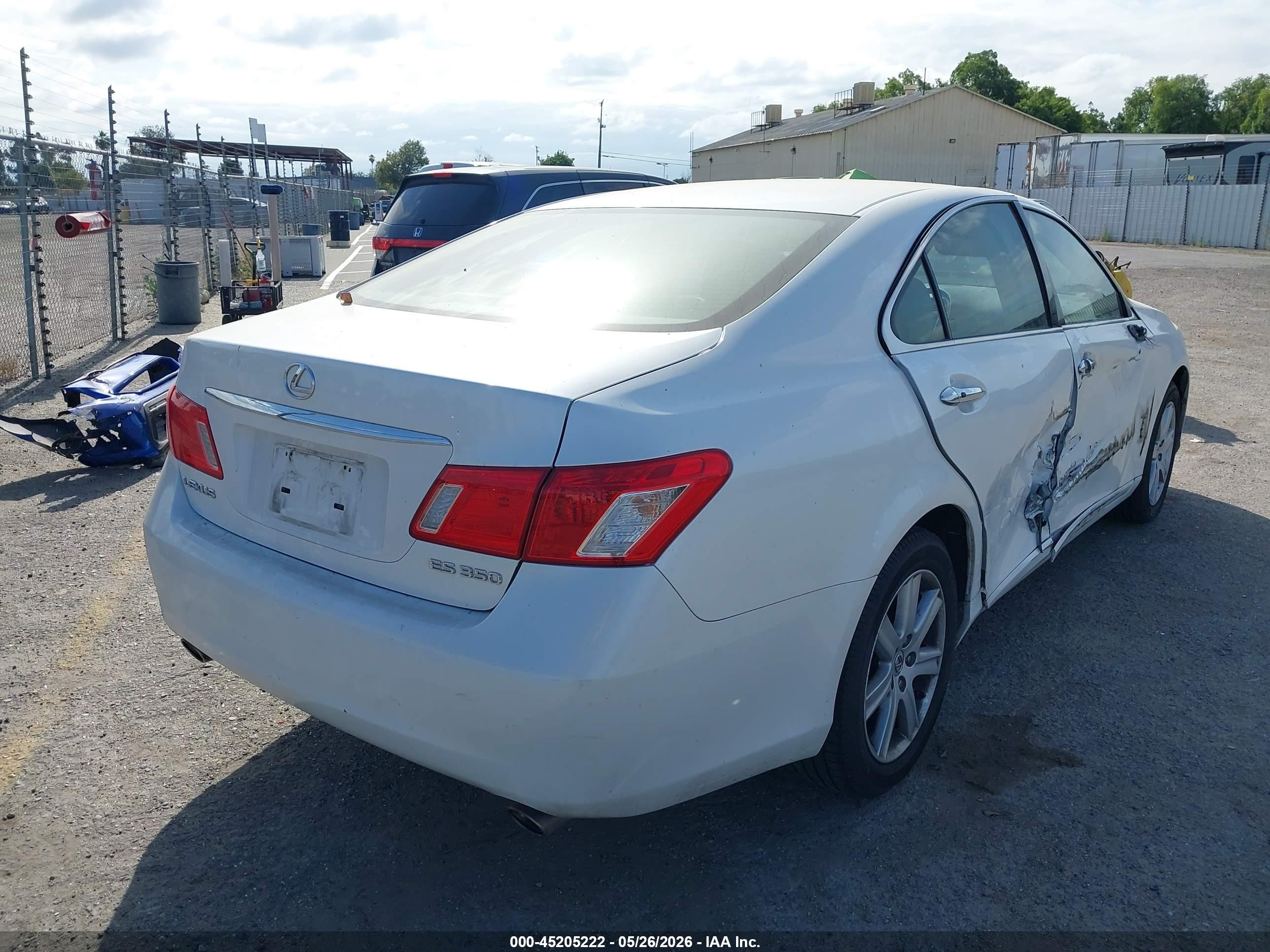 2009 Lexus Es 350 White vin: JTHBJ46G392302139