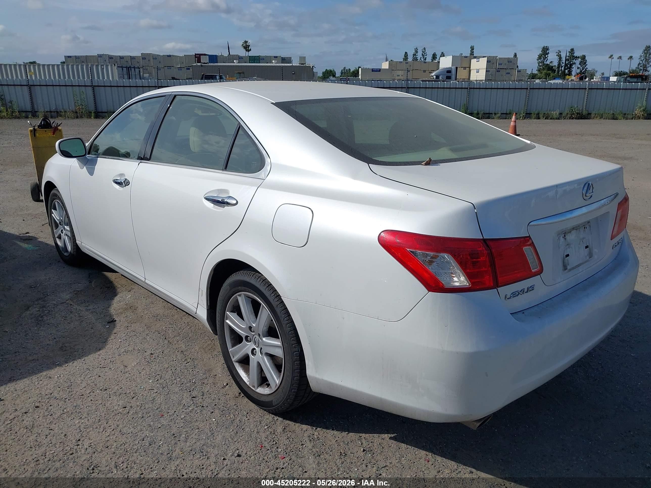 2009 Lexus Es 350 White vin: JTHBJ46G392302139