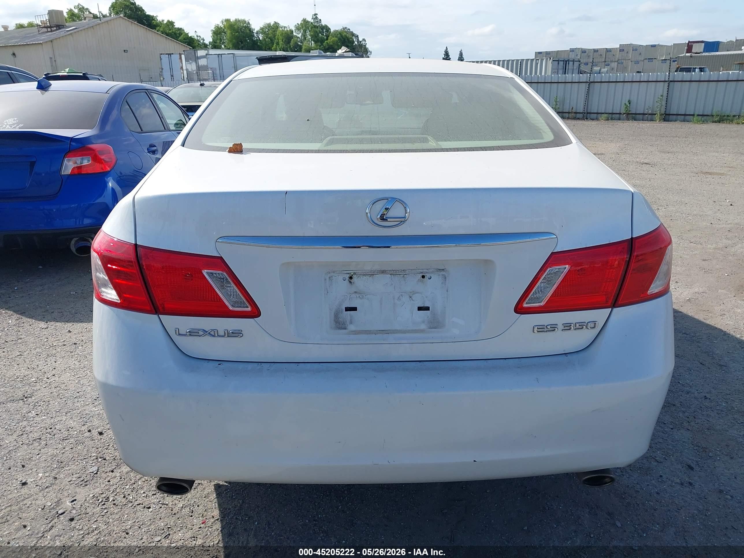 2009 Lexus Es 350 White vin: JTHBJ46G392302139