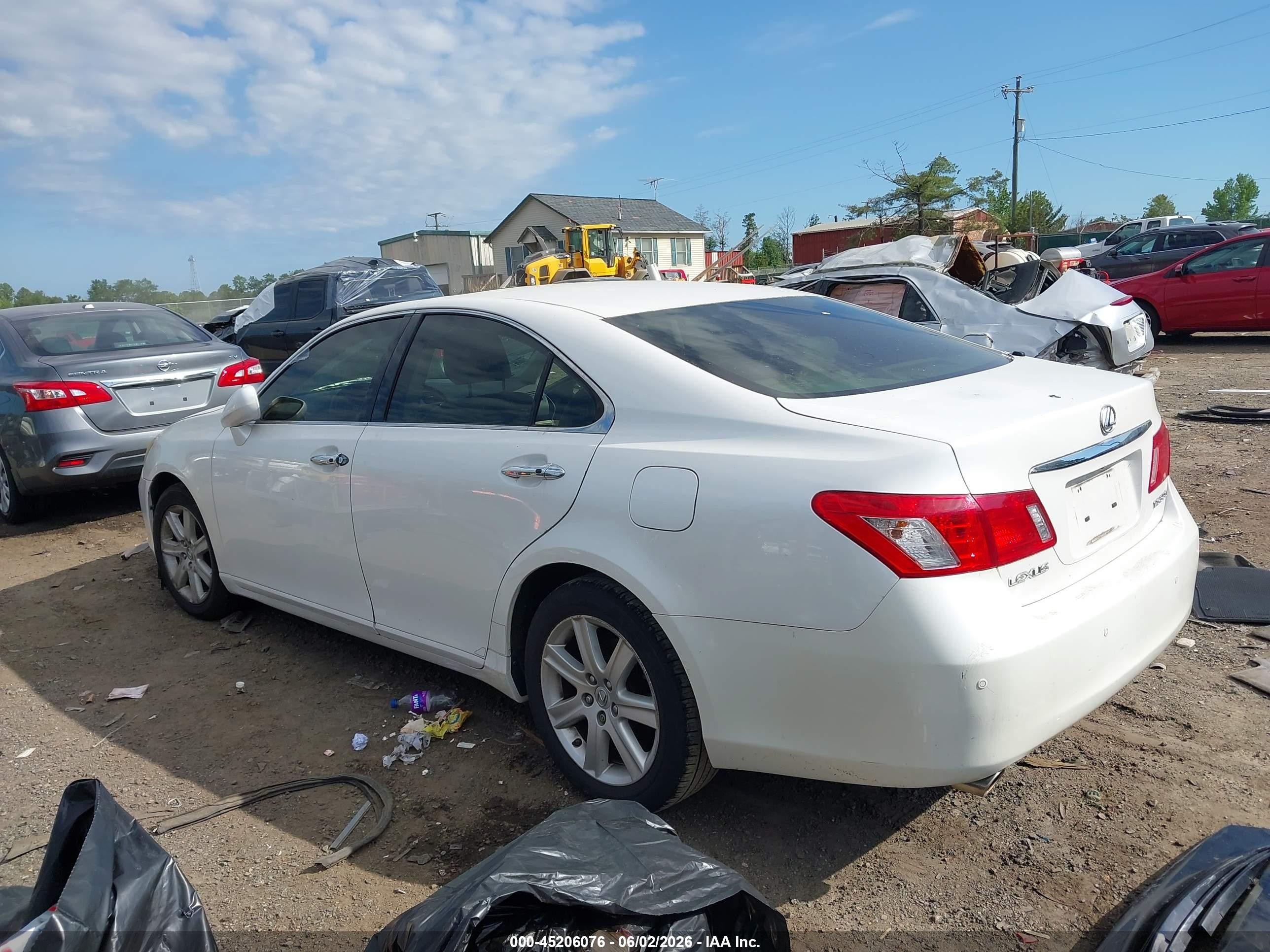2009 Lexus Es 350   White vin: JTHBJ46G392305235