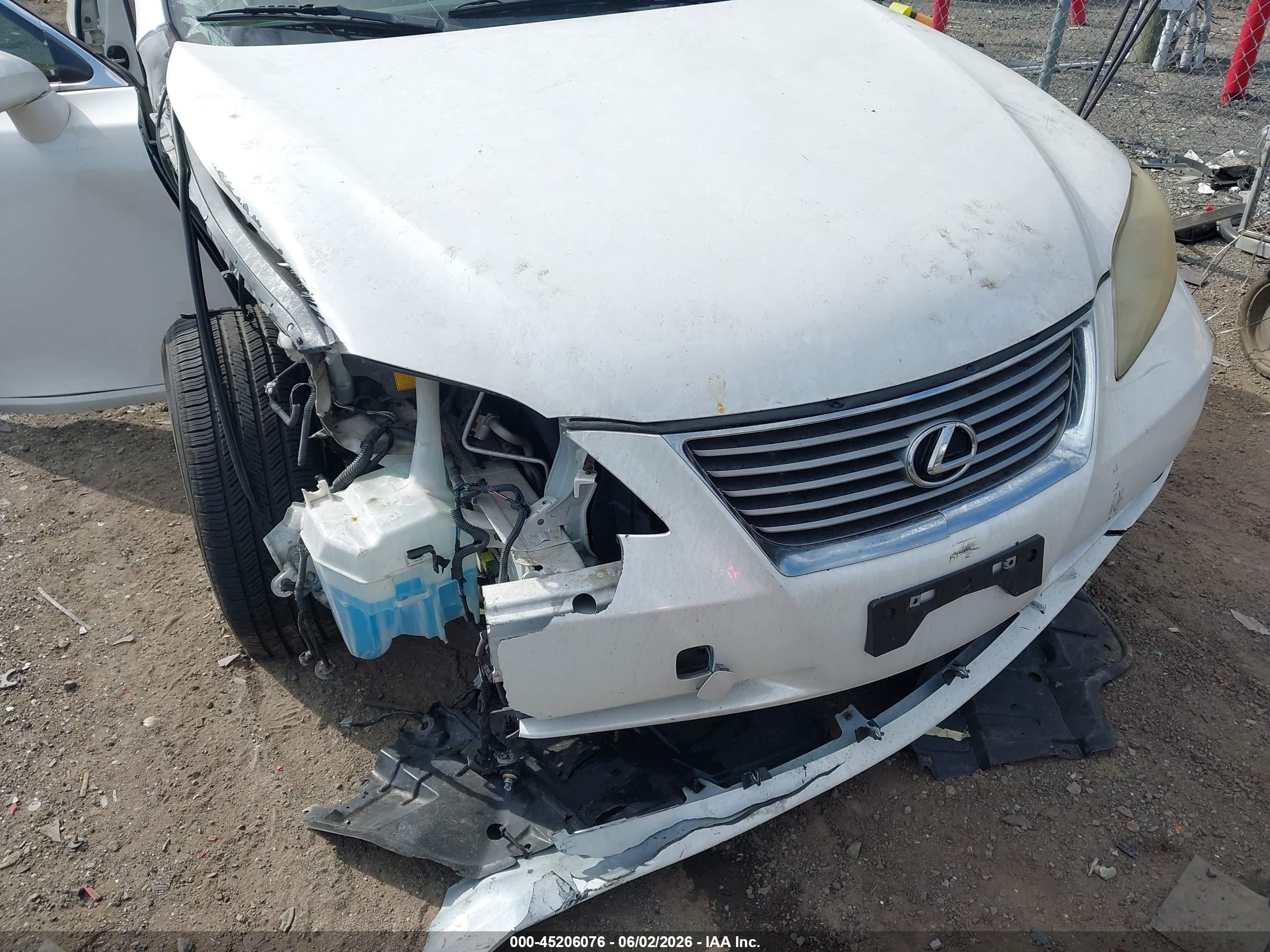 2009 Lexus Es 350   White vin: JTHBJ46G392305235