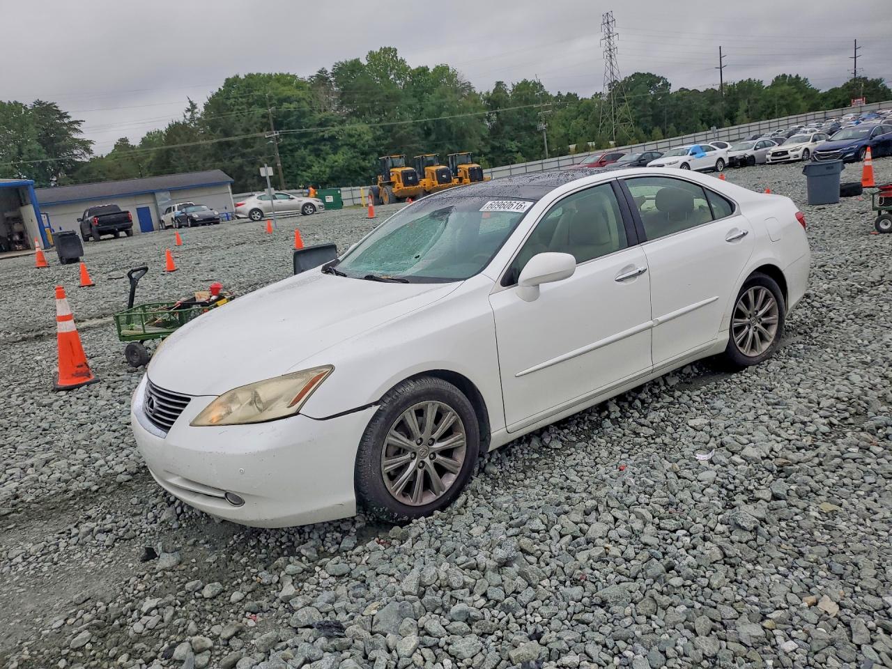 2009 Lexus Es 350 White vin: JTHBJ46G392322813