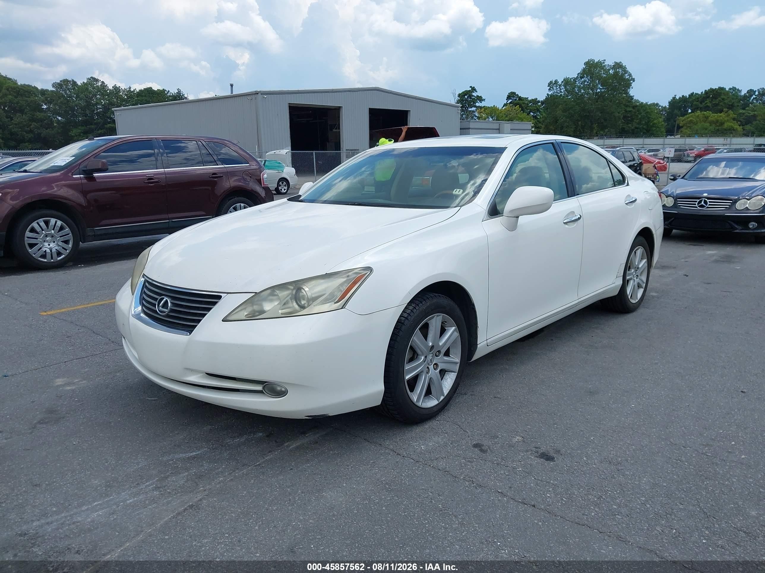 2007 Lexus Es 350   White vin: JTHBJ46G472015213