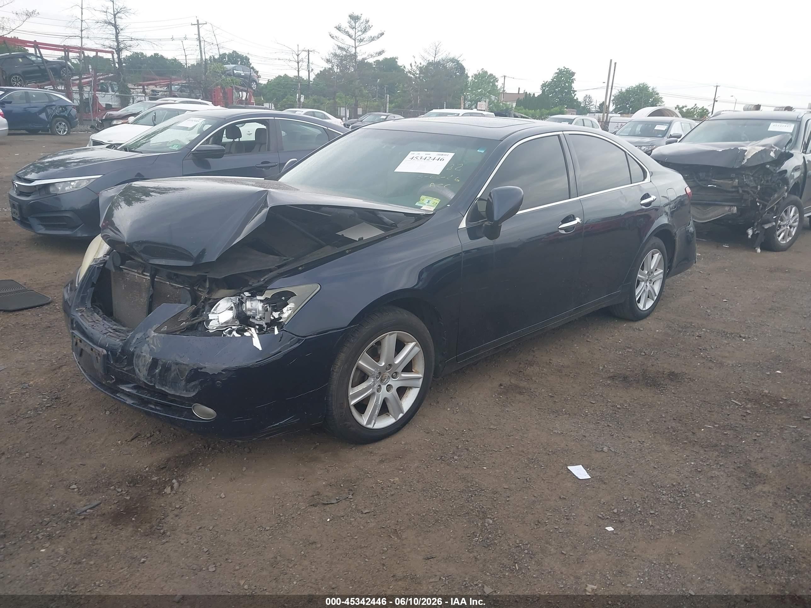 2007 Lexus Es 350   Синий vin: JTHBJ46G472034201