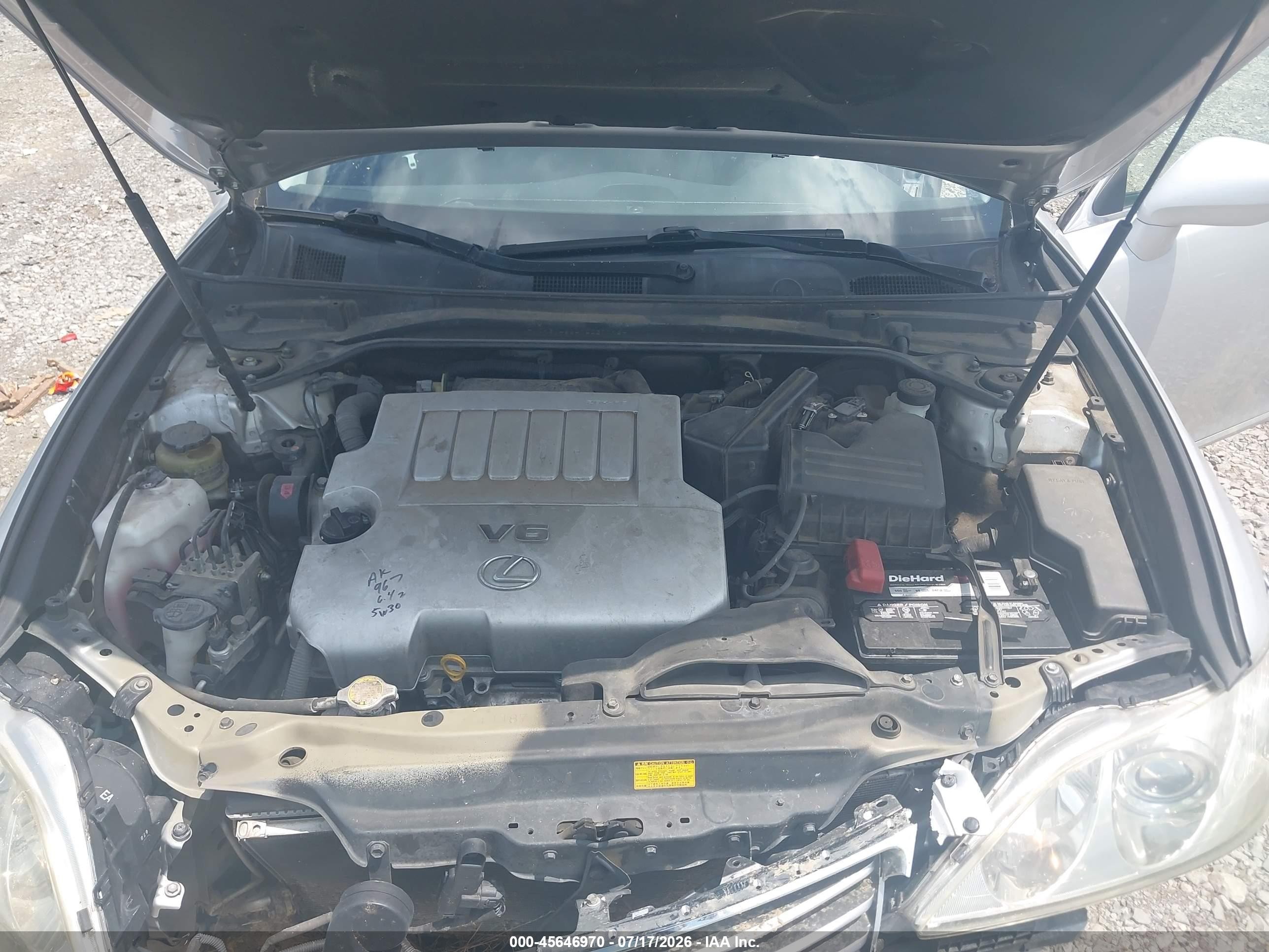 2007 Lexus Es 350   Silver vin: JTHBJ46G472037776