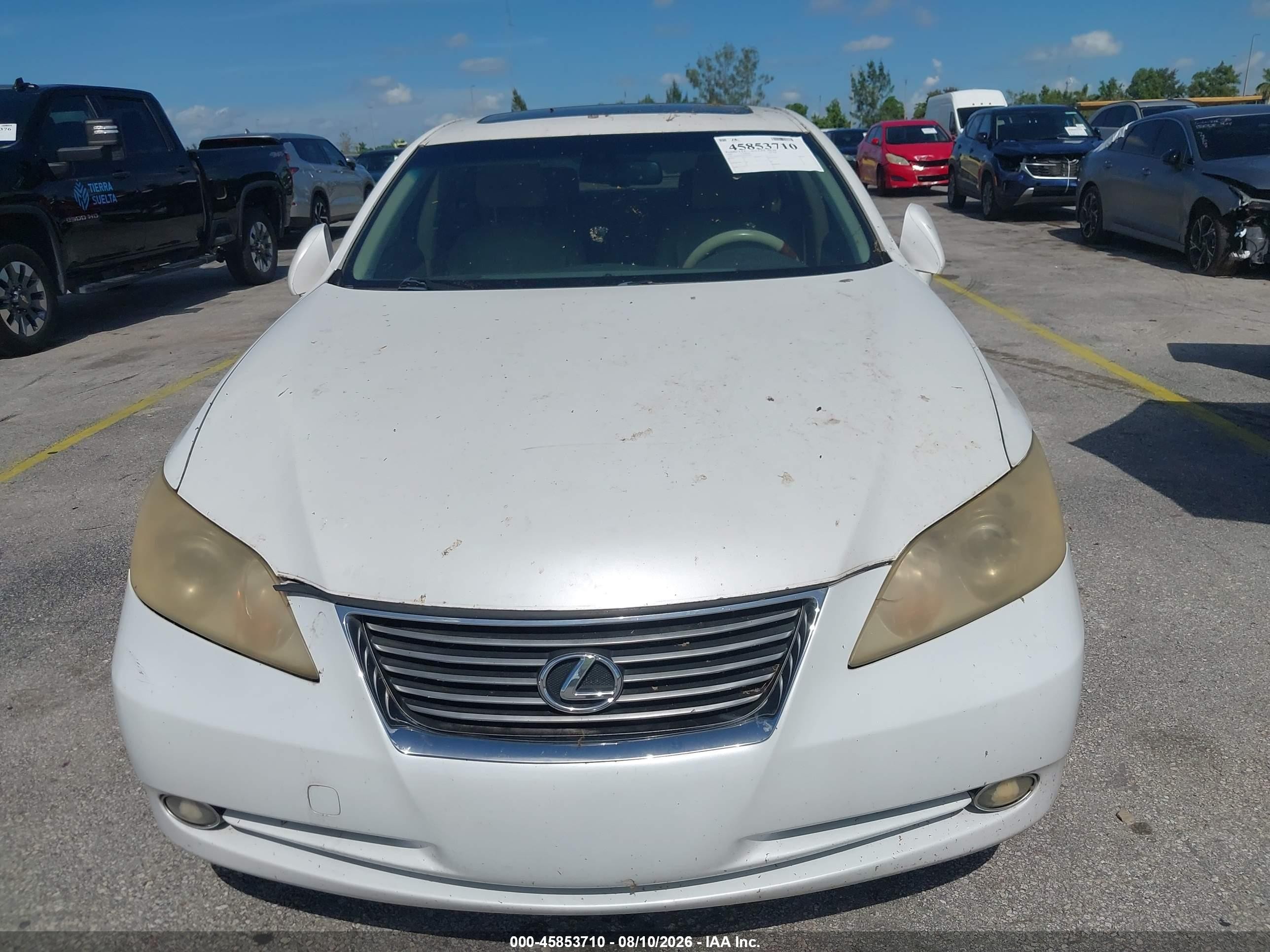 2007 Lexus Es 350   White vin: JTHBJ46G472053850