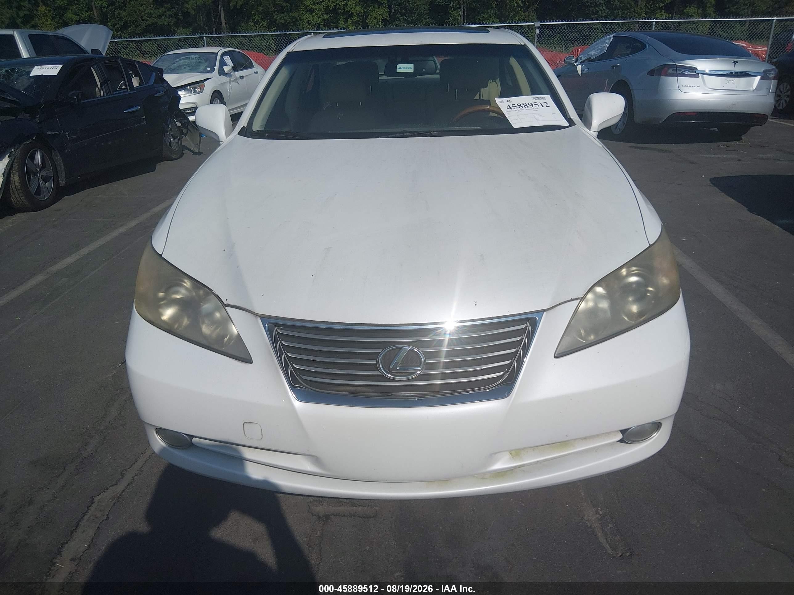 2007 Lexus Es 350 White vin: JTHBJ46G472067845