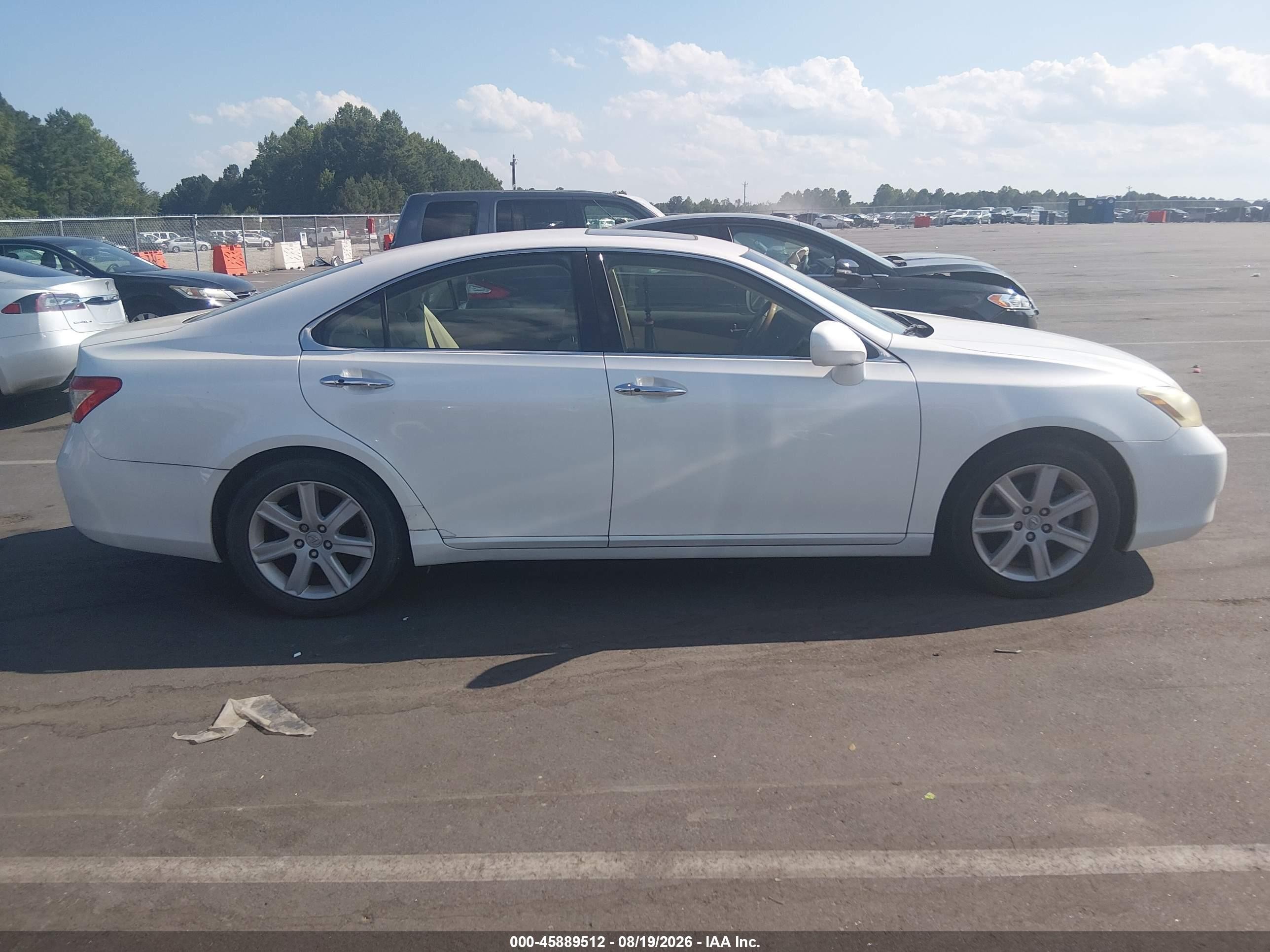 2007 Lexus Es 350 White vin: JTHBJ46G472067845