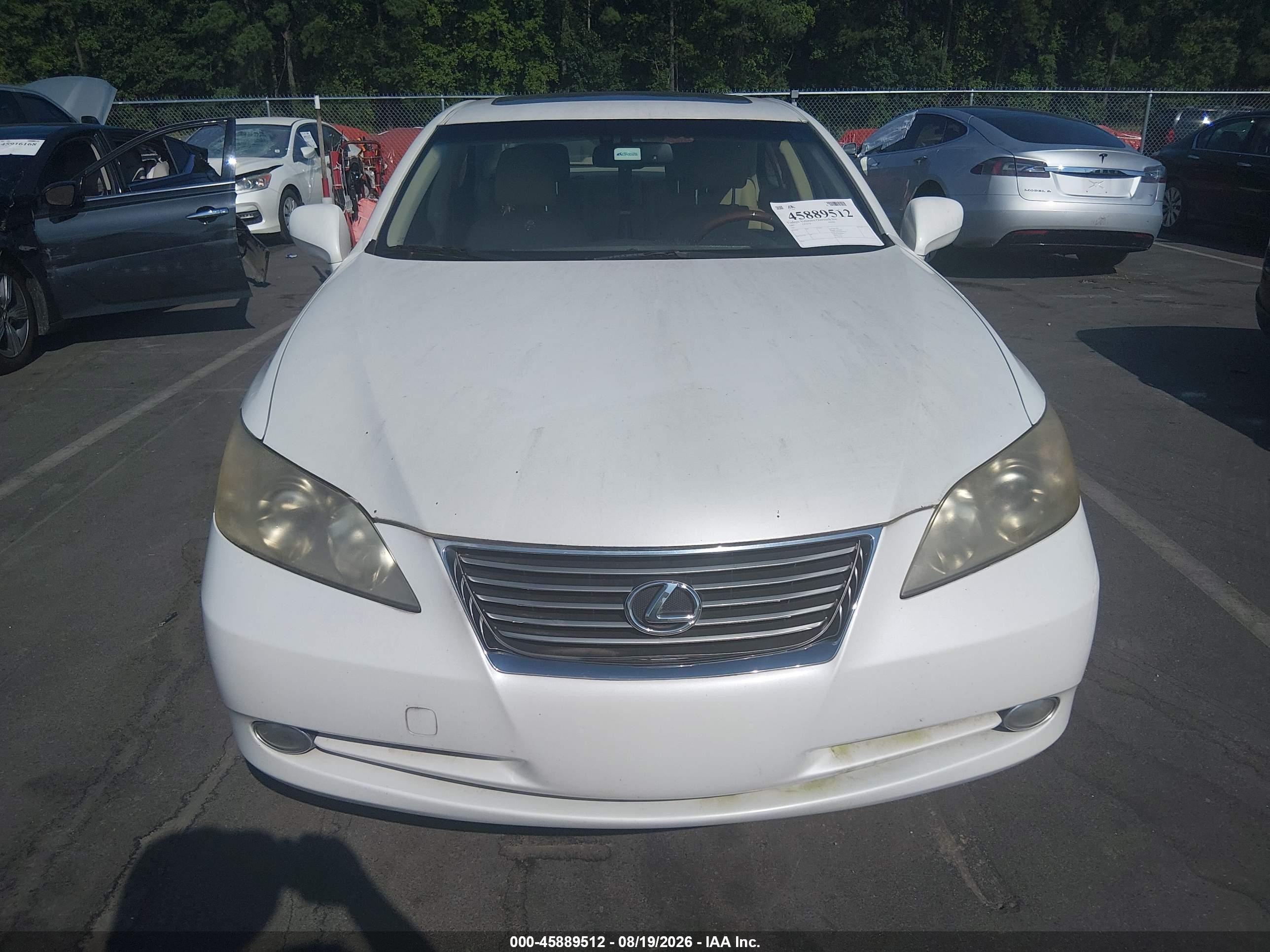 2007 Lexus Es 350 White vin: JTHBJ46G472067845