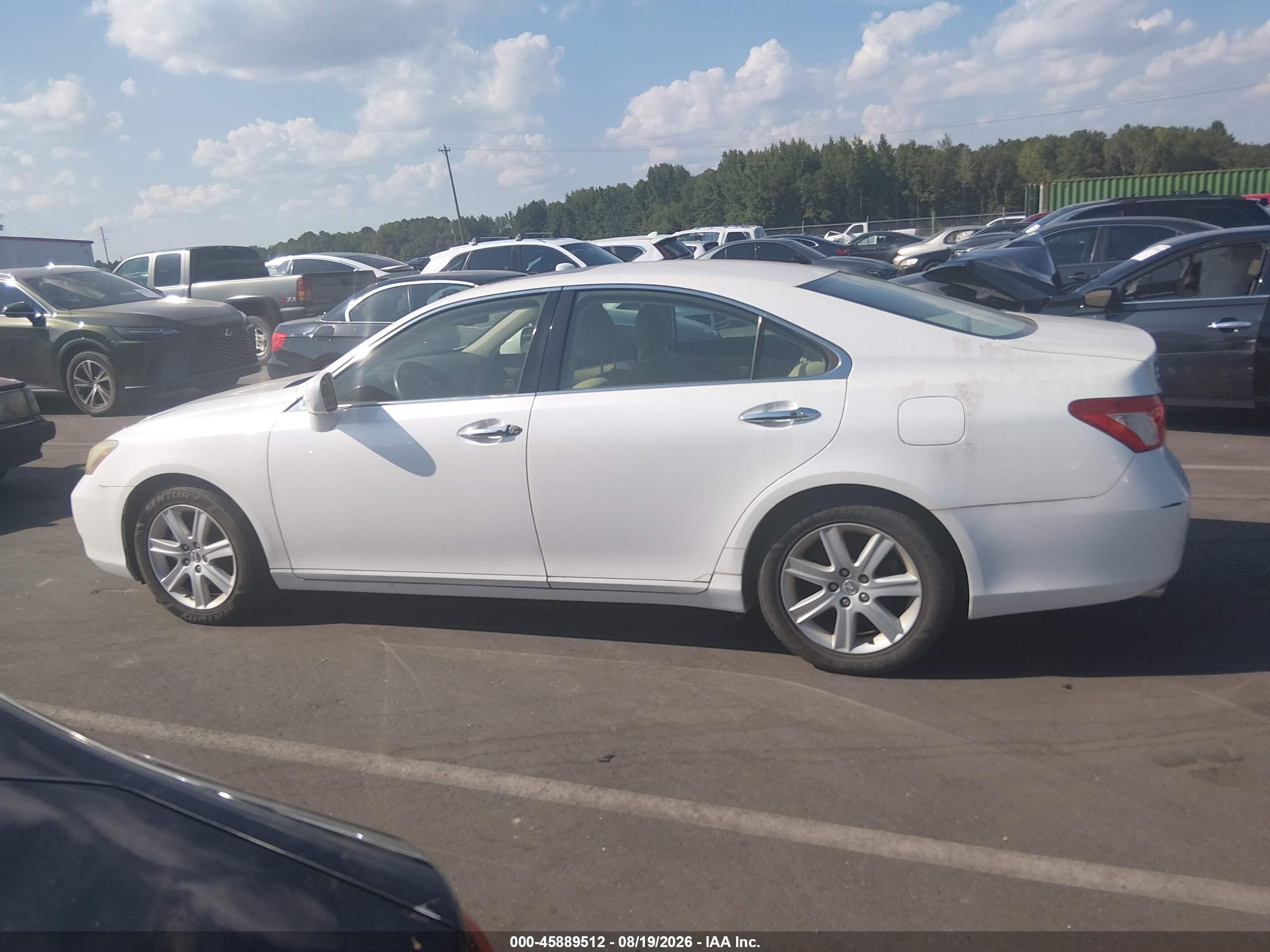 2007 Lexus Es 350 White vin: JTHBJ46G472067845