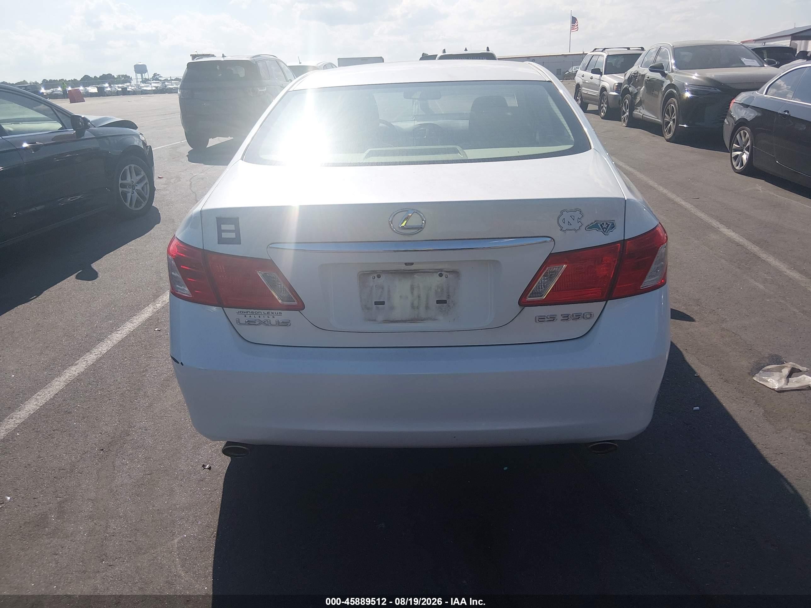 2007 Lexus Es 350 White vin: JTHBJ46G472067845