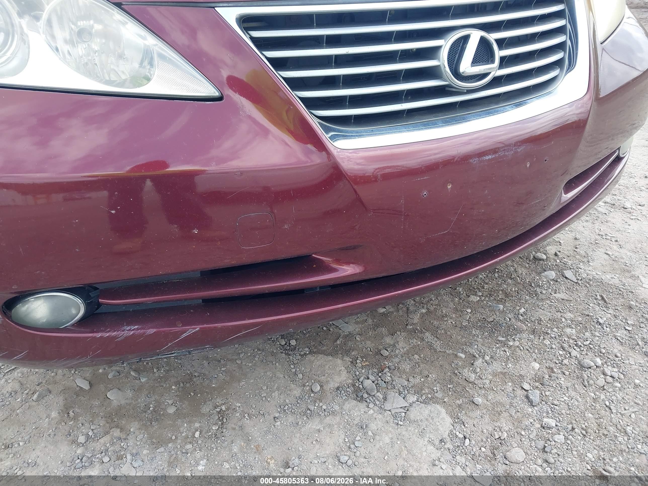 2007 Lexus Es 350   Красный vin: JTHBJ46G472067991