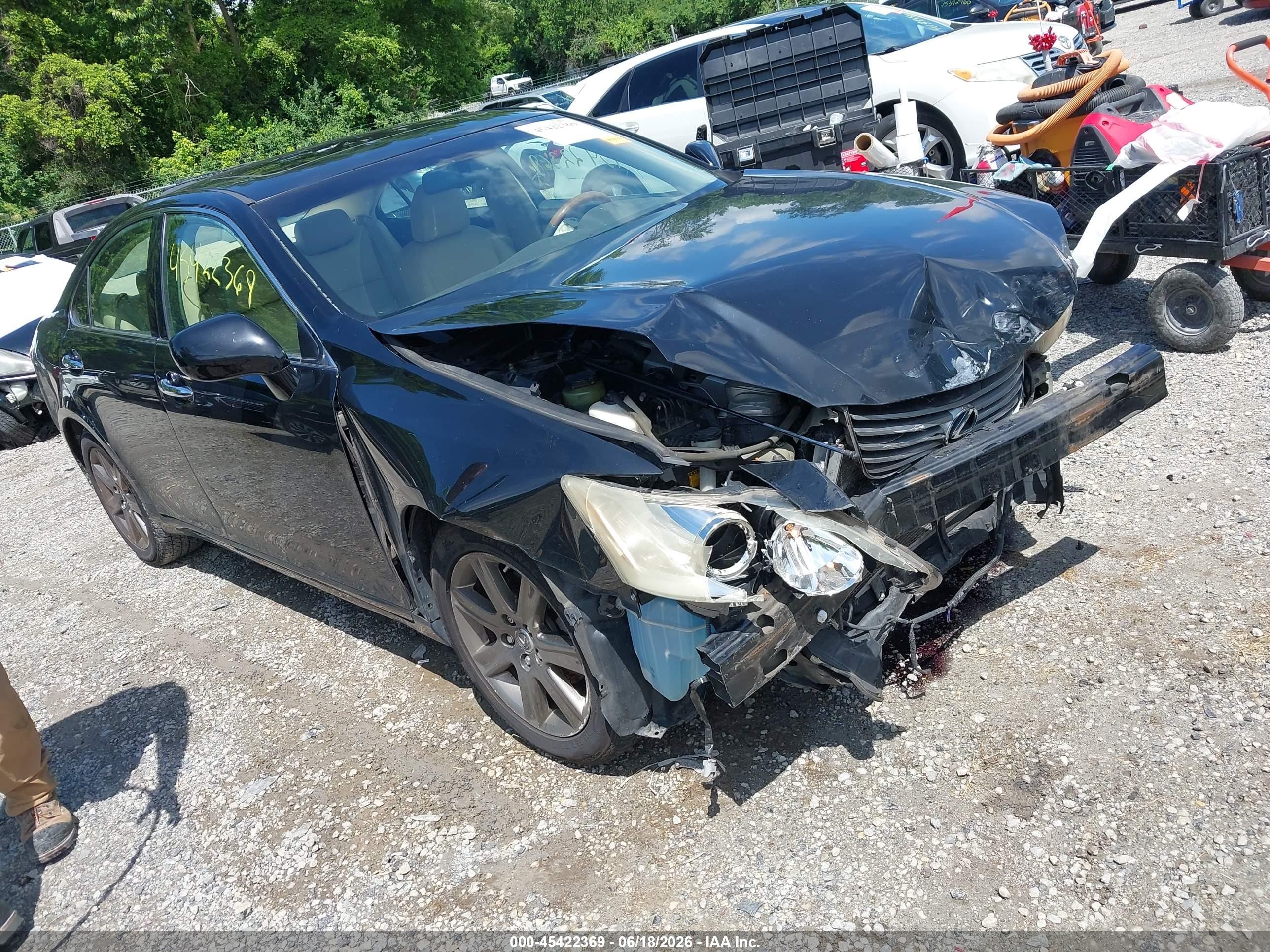 2007 Lexus Es 350   Black vin: JTHBJ46G472071684