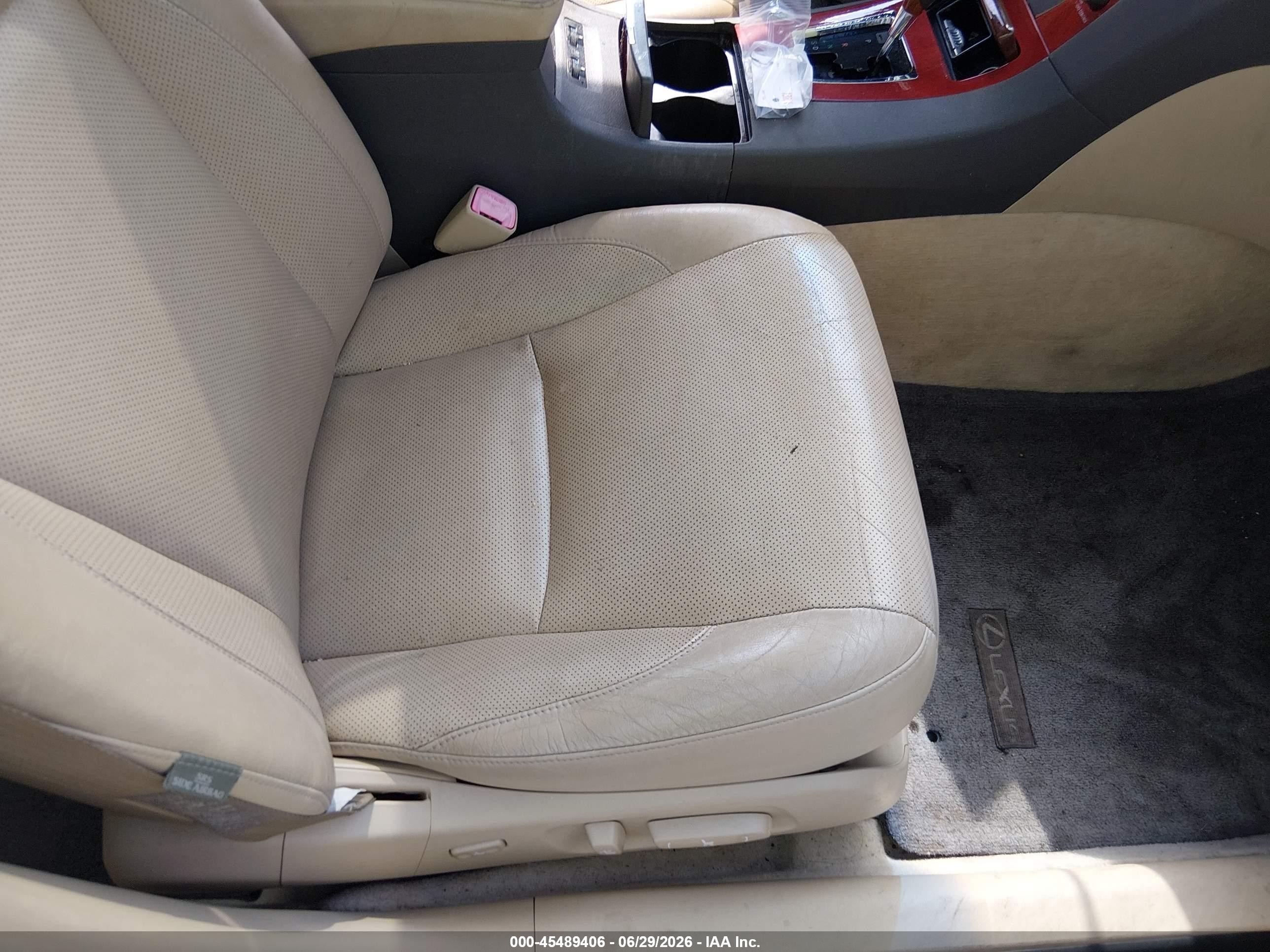 2007 Lexus Es 350   White vin: JTHBJ46G472075993
