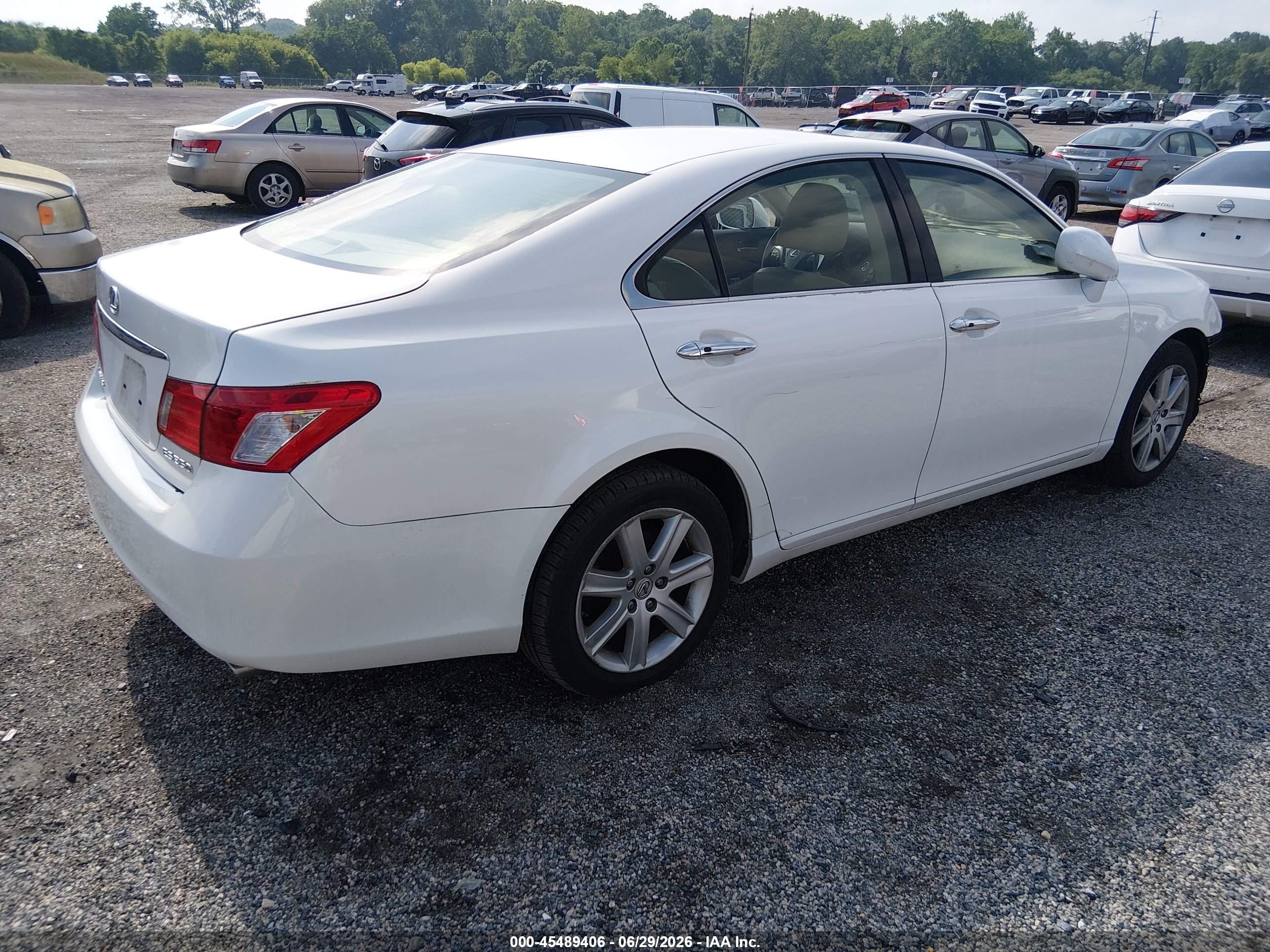 2007 Lexus Es 350   White vin: JTHBJ46G472075993