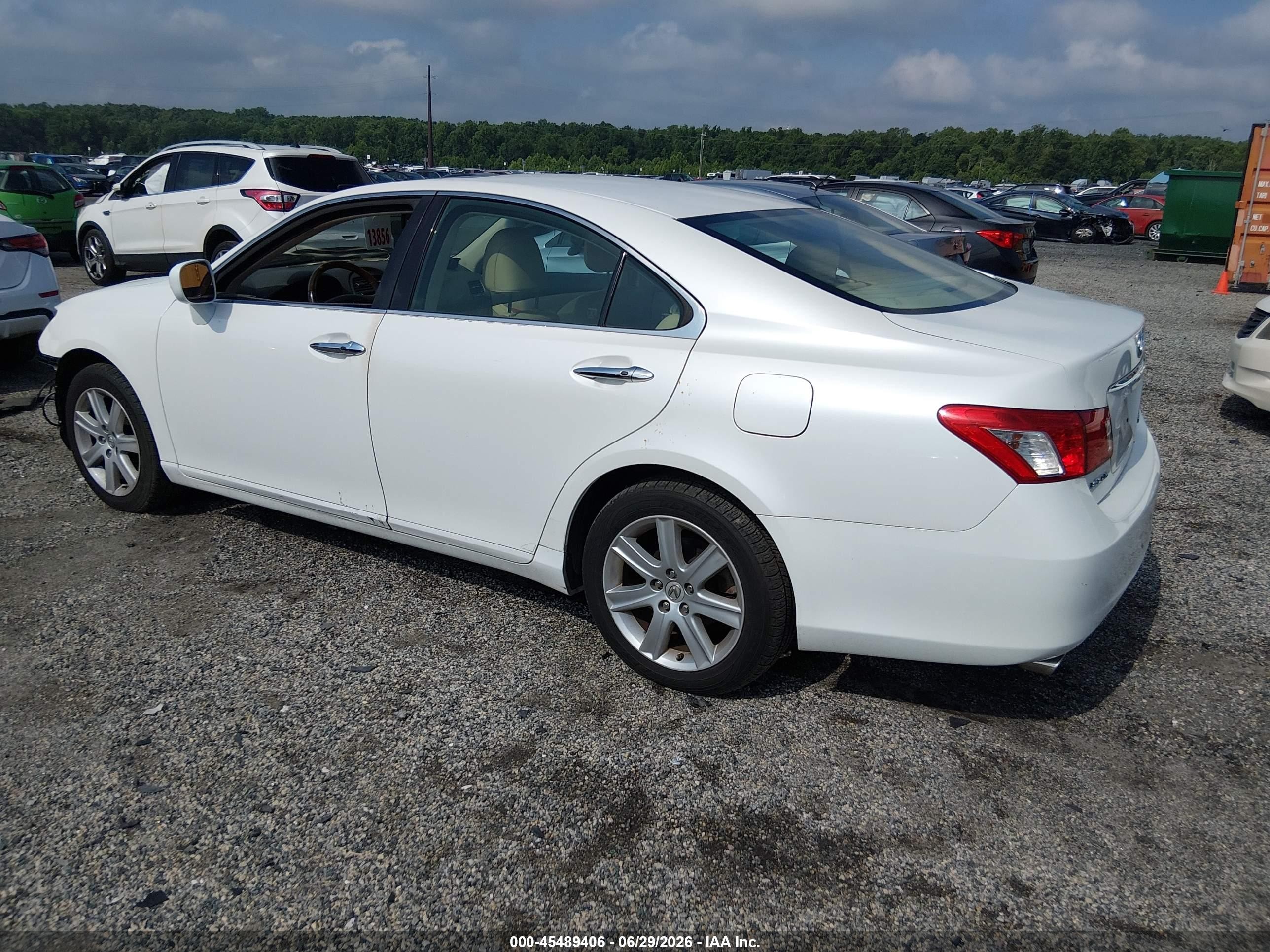 2007 Lexus Es 350   White vin: JTHBJ46G472075993