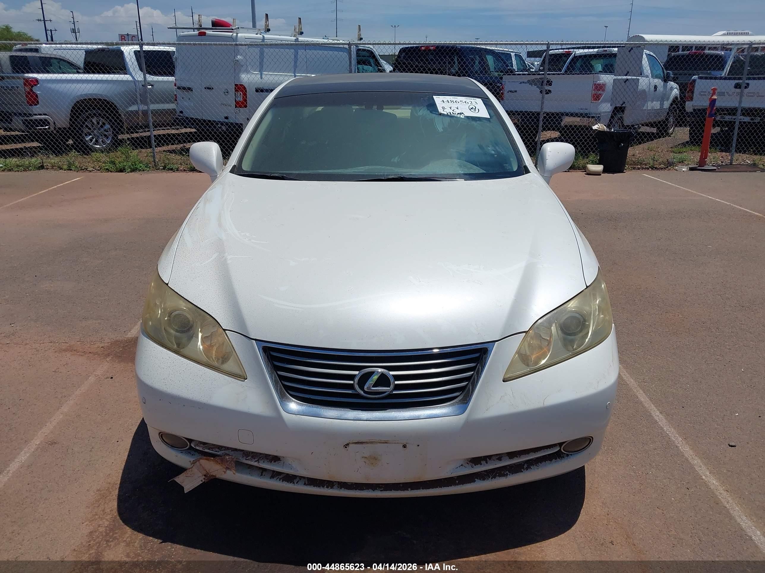 2007 Lexus Es 350   Белый vin: JTHBJ46G472081714