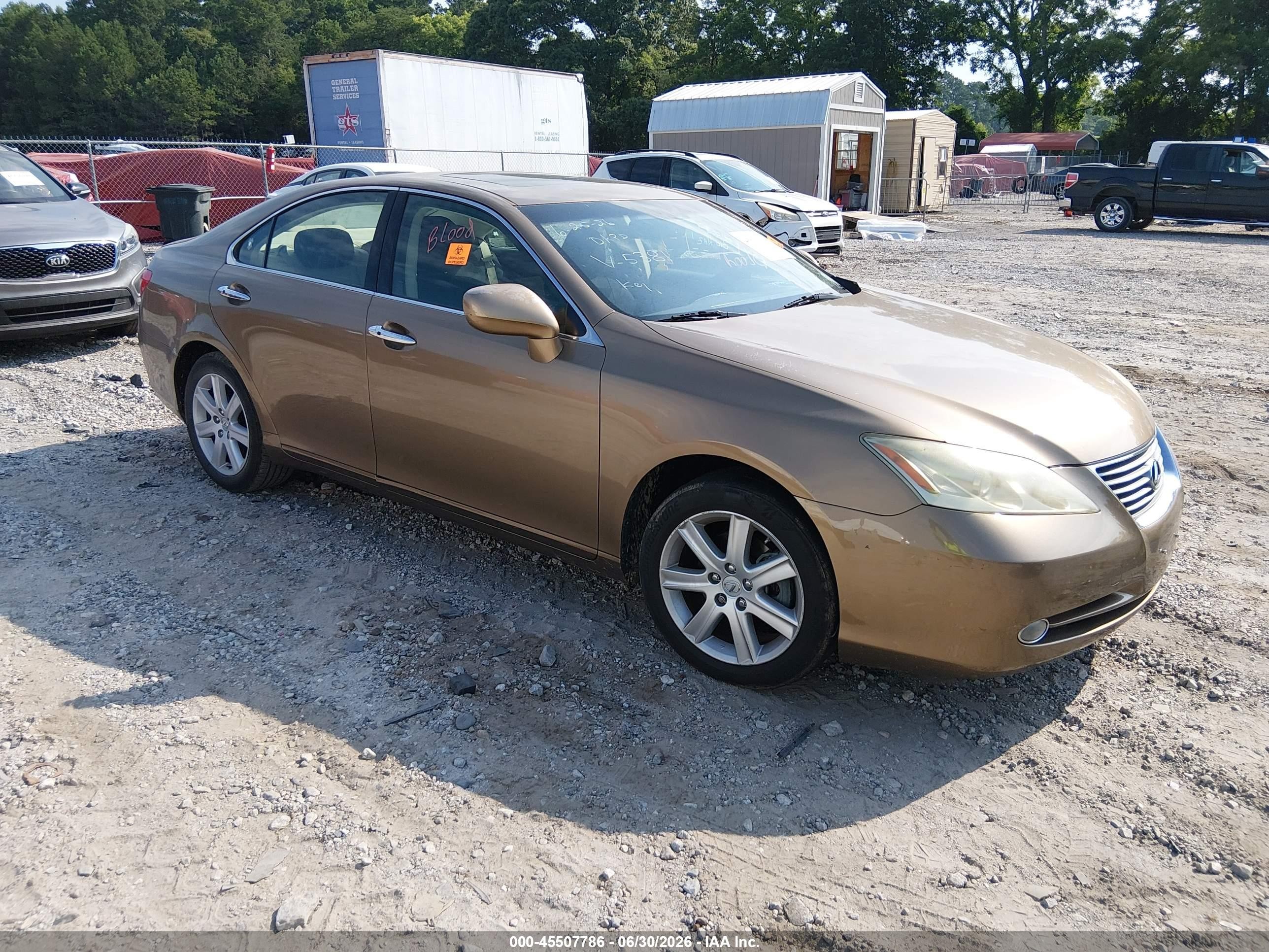 2007 Lexus Es 350   Gold vin: JTHBJ46G472105381