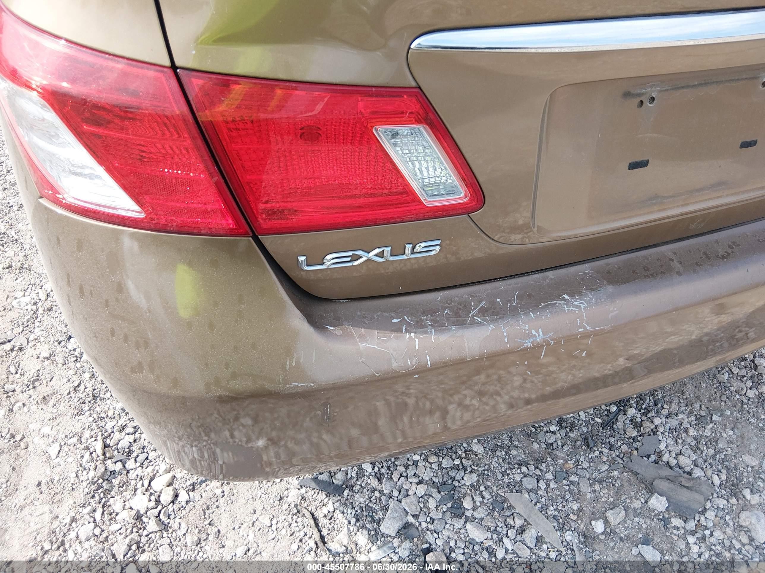2007 Lexus Es 350   Gold vin: JTHBJ46G472105381