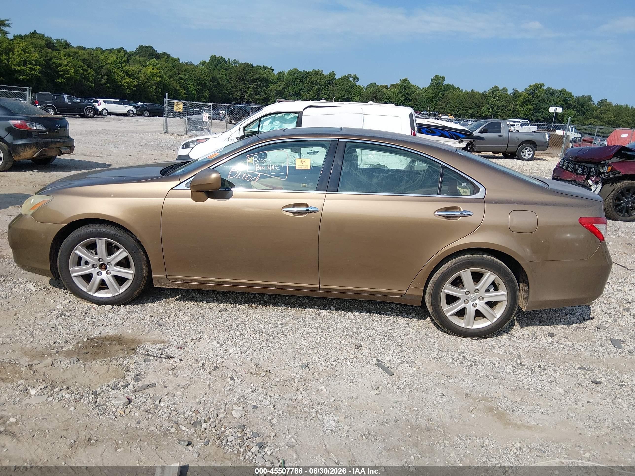 2007 Lexus Es 350   Gold vin: JTHBJ46G472105381
