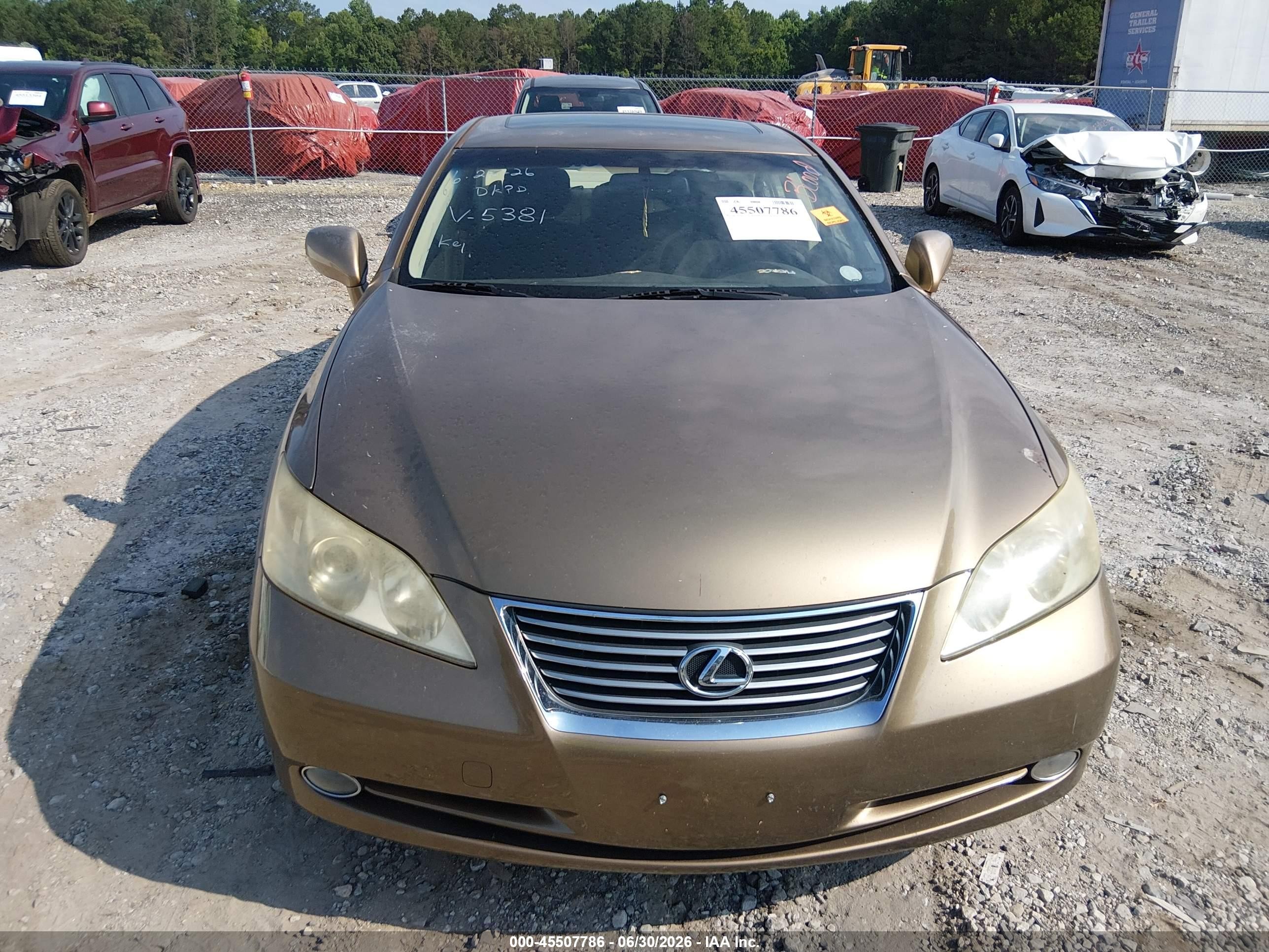 2007 Lexus Es 350   Gold vin: JTHBJ46G472105381