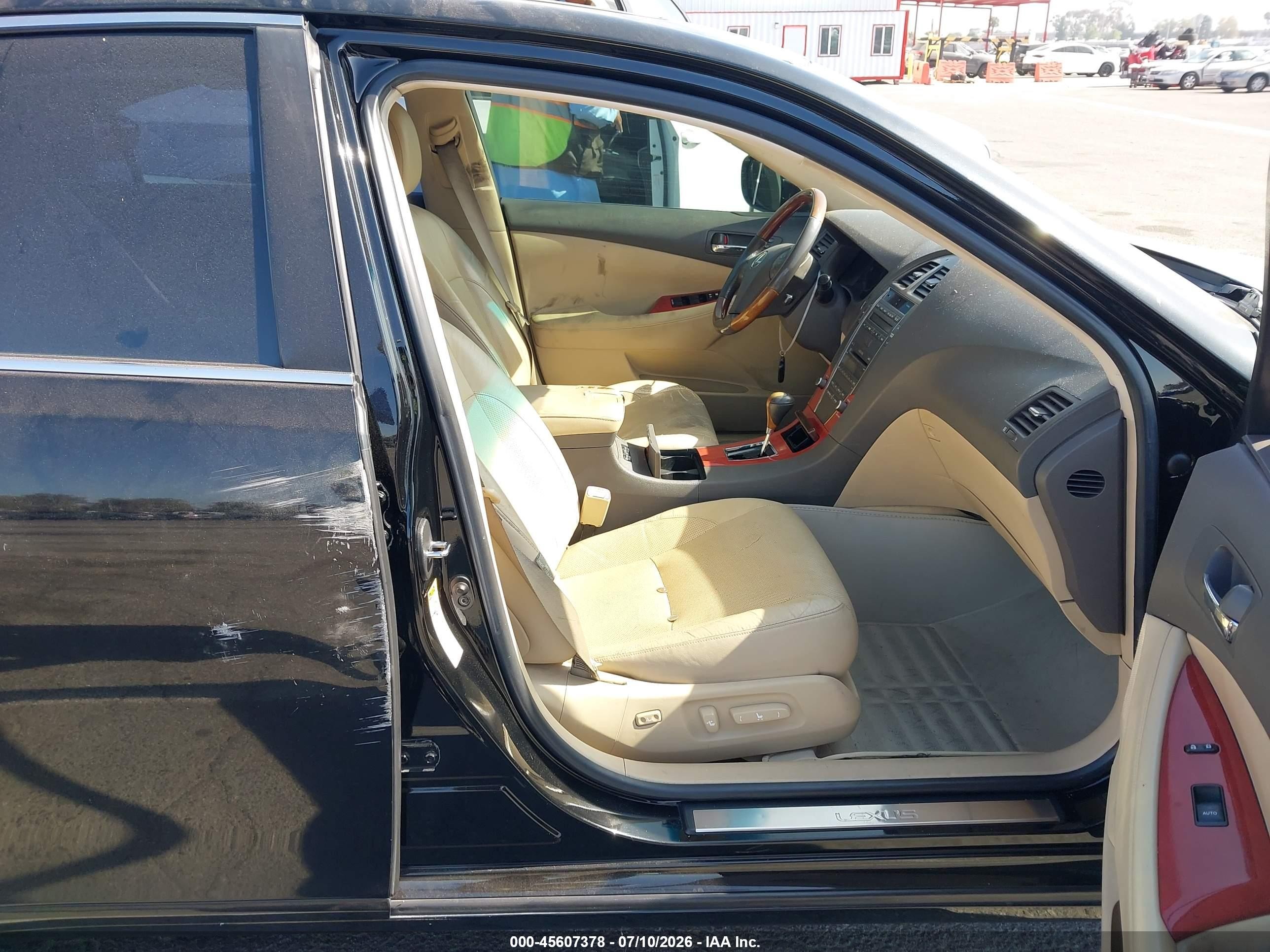 2007 Lexus Es 350   Black vin: JTHBJ46G472111228